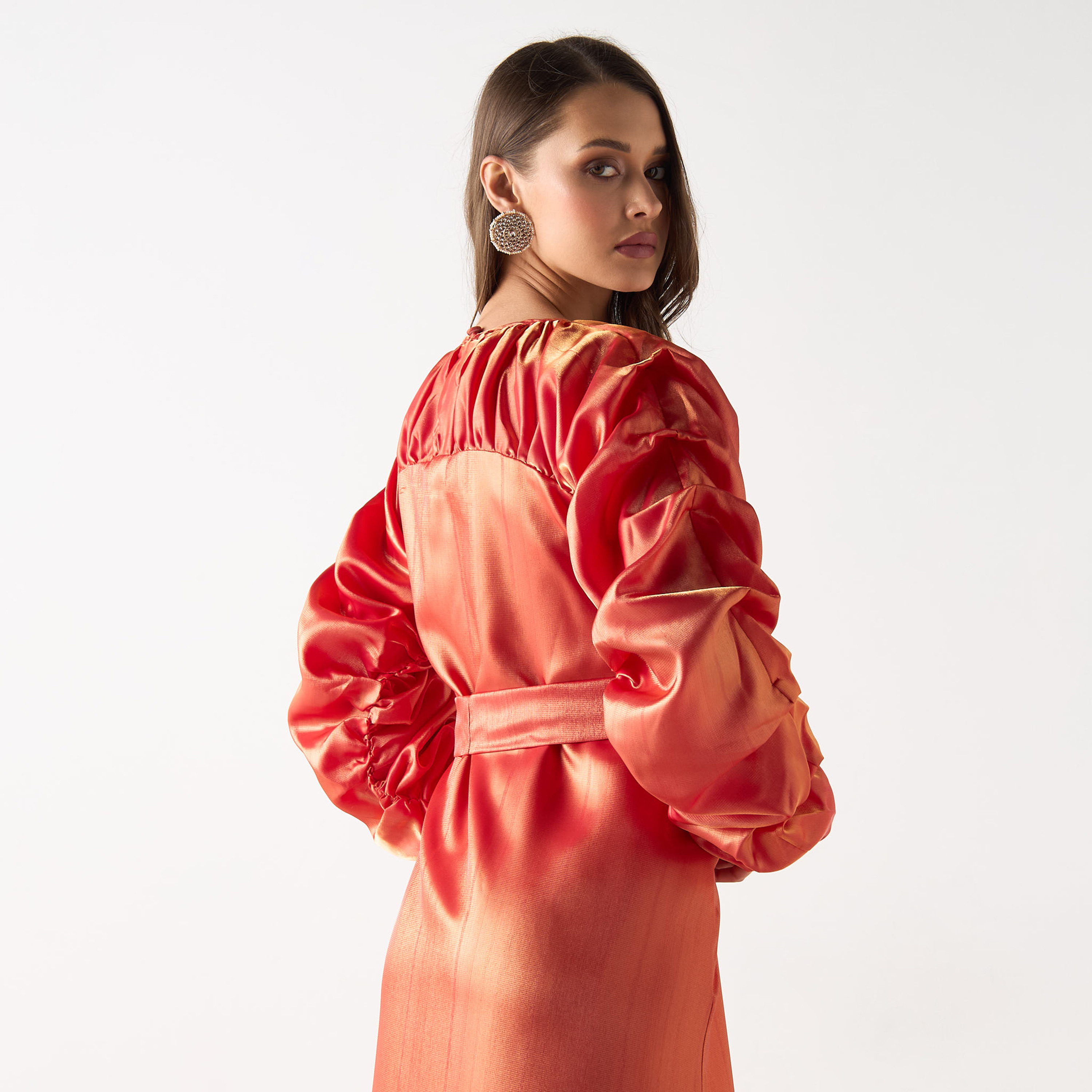 فستان ماكسي بتفاصيل كسرات بحزام ربط من جولدن آبل-women-clothing-dresses-image-5