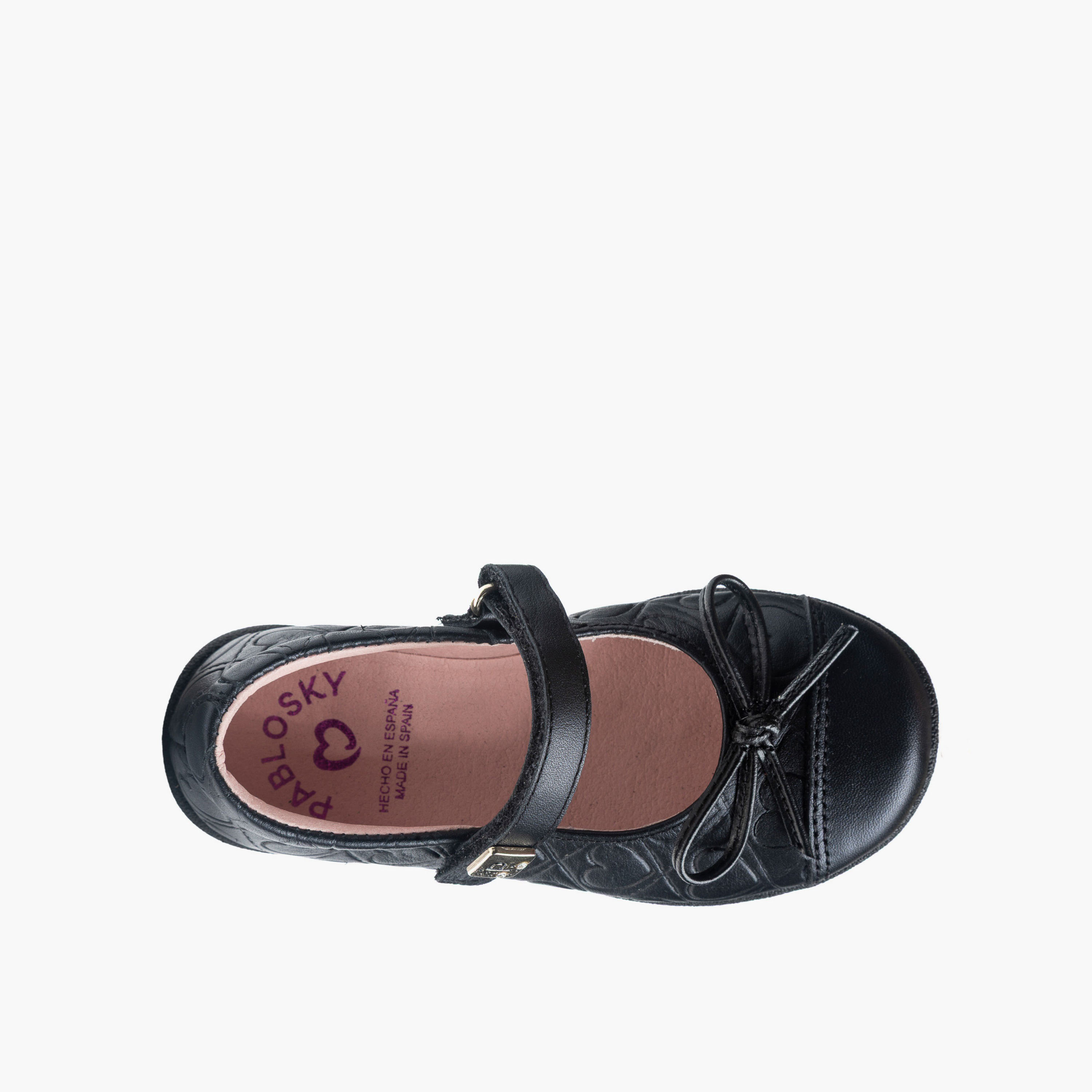 Pablosky Girls Quilted Leather Mary Jane School Shoes-girls-shoes-maryjanes-image-3