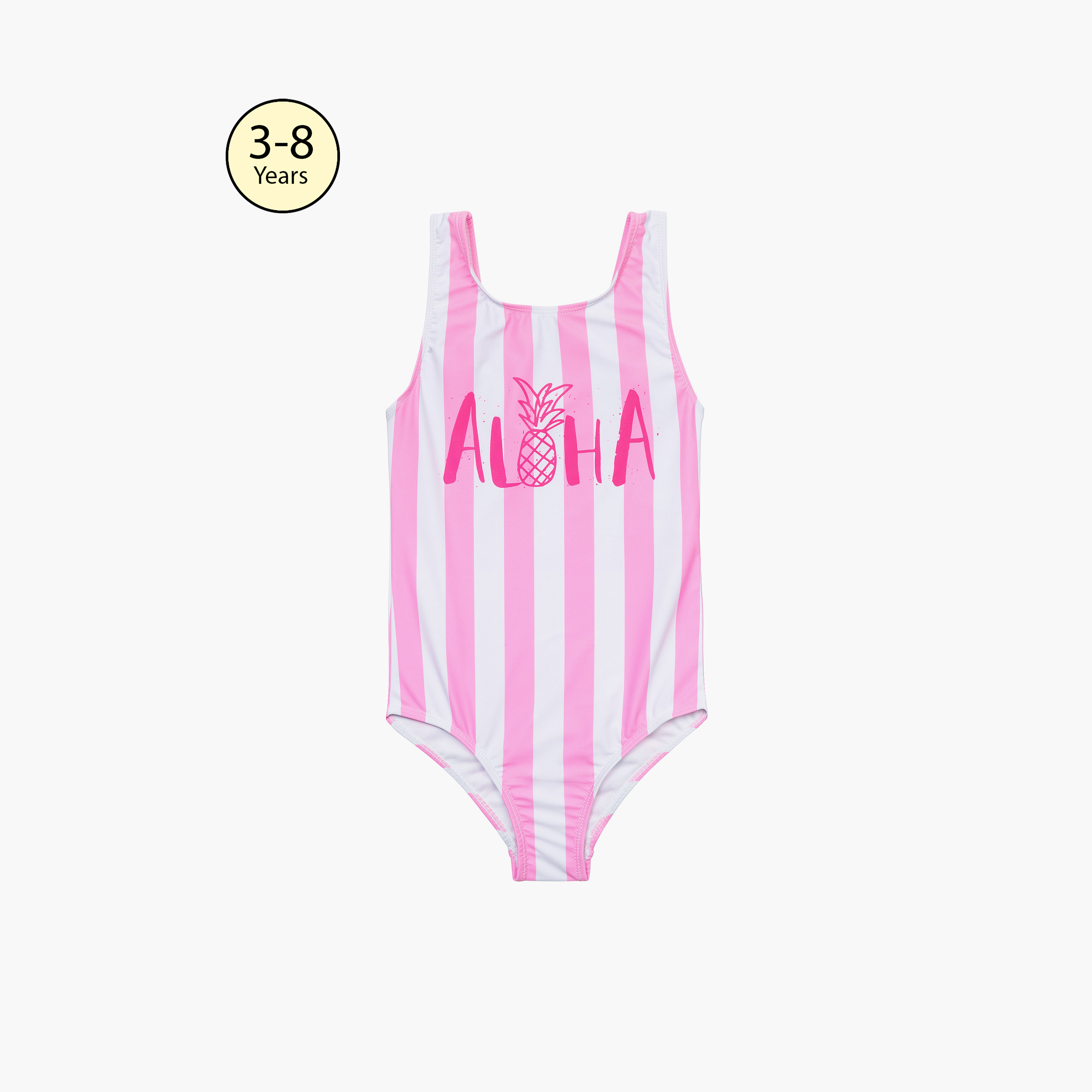 بدلة سباحة مخططة ألوها من مينوتي-girls-clothing-sportswear-swimwear-image-1
