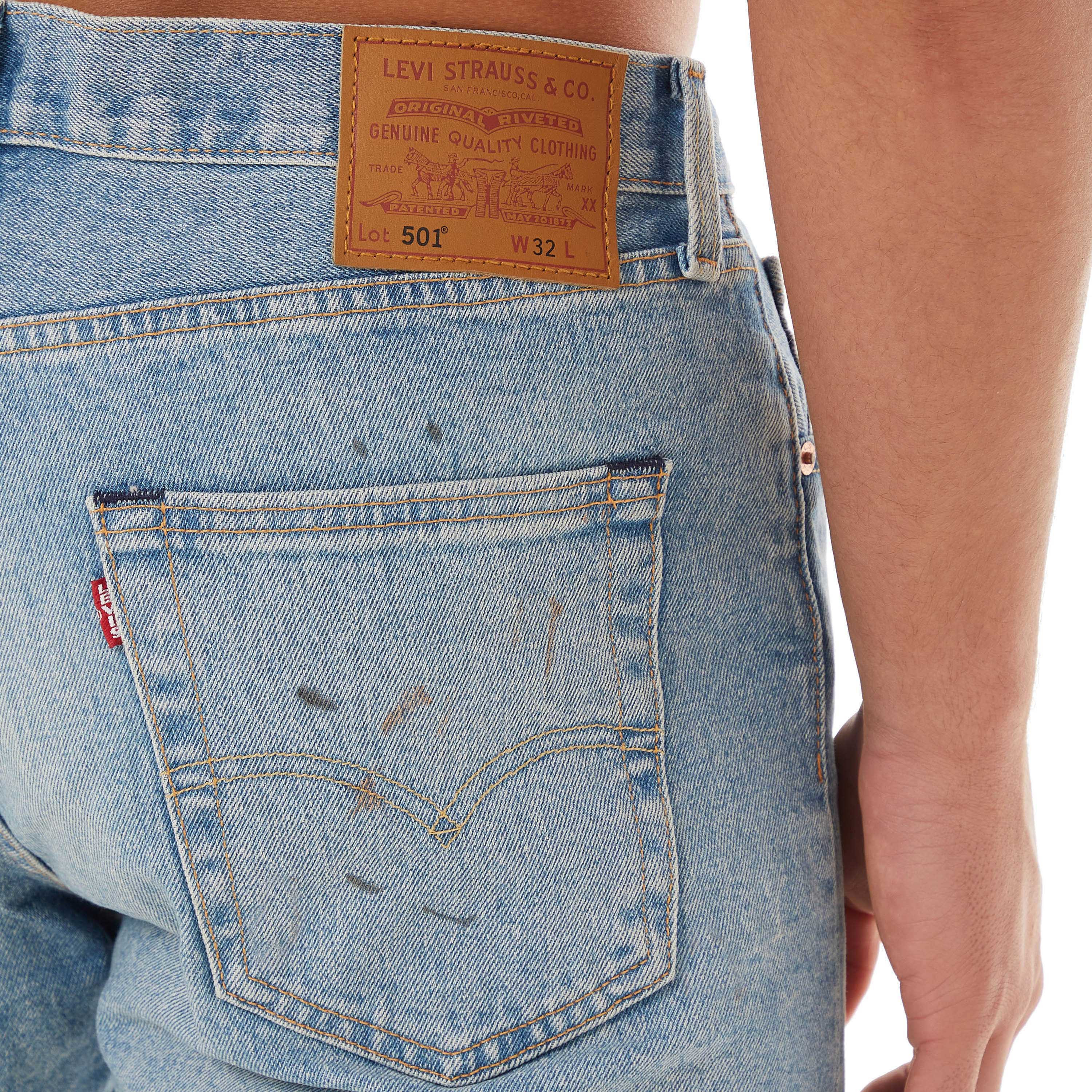 Levi's Men Blue Plain Pocket Detail Denim Shorts-men-clothing-bottoms-shorts-image-4