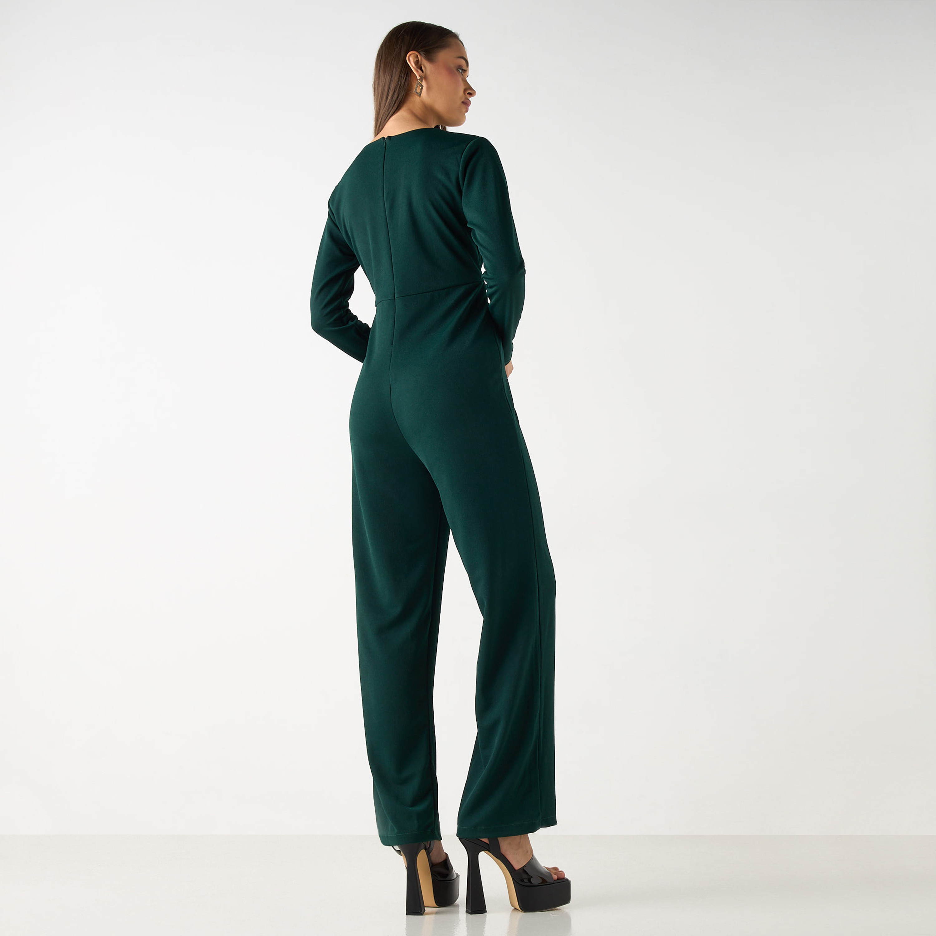 أفرول سادة بأكمام طويلة وحزام من جولدن أبل-women-clothing-jumpsuits-image-27