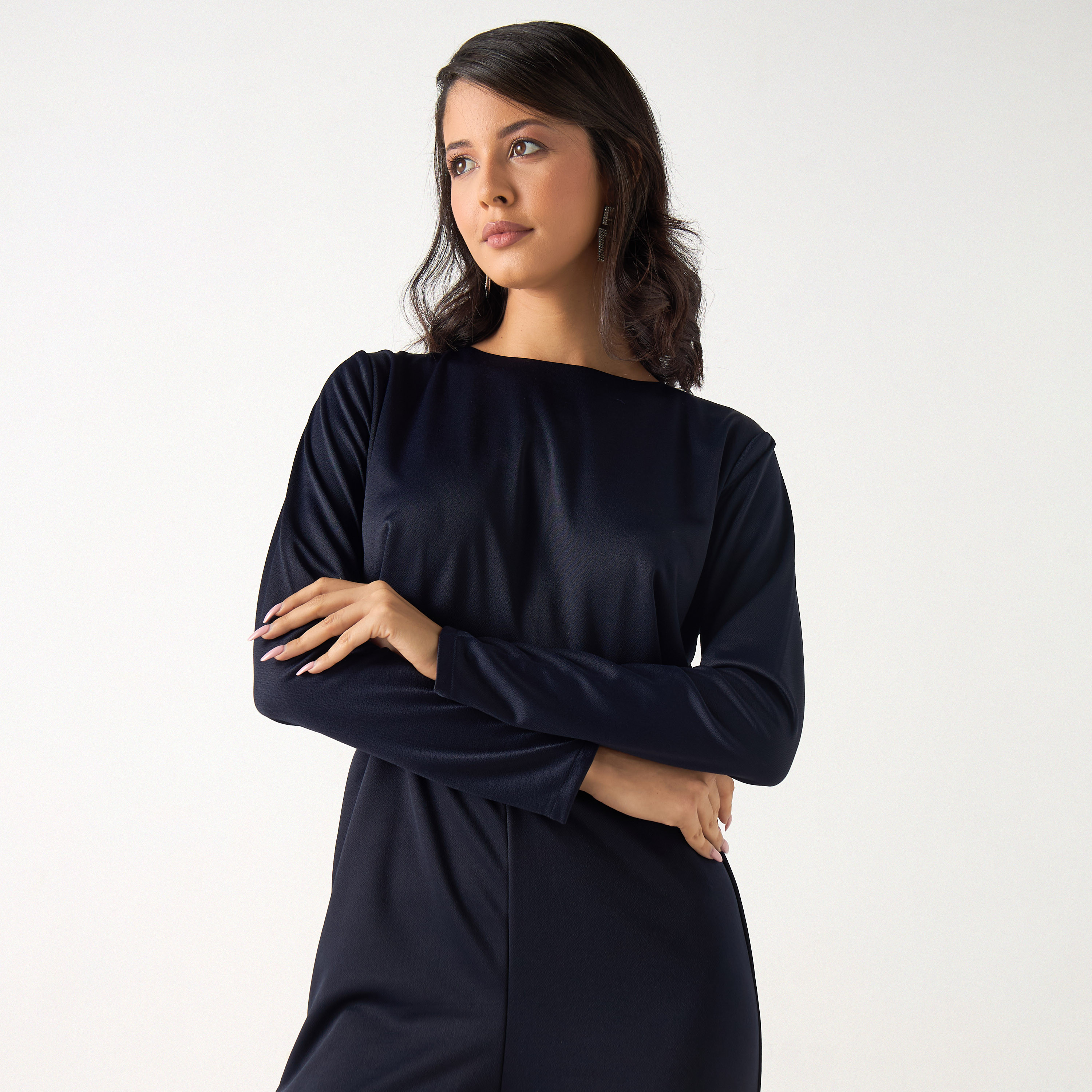 أفرول سادة بأكمام طويلة وحزام من جولدن أبل-women-clothing-jumpsuits-image-16