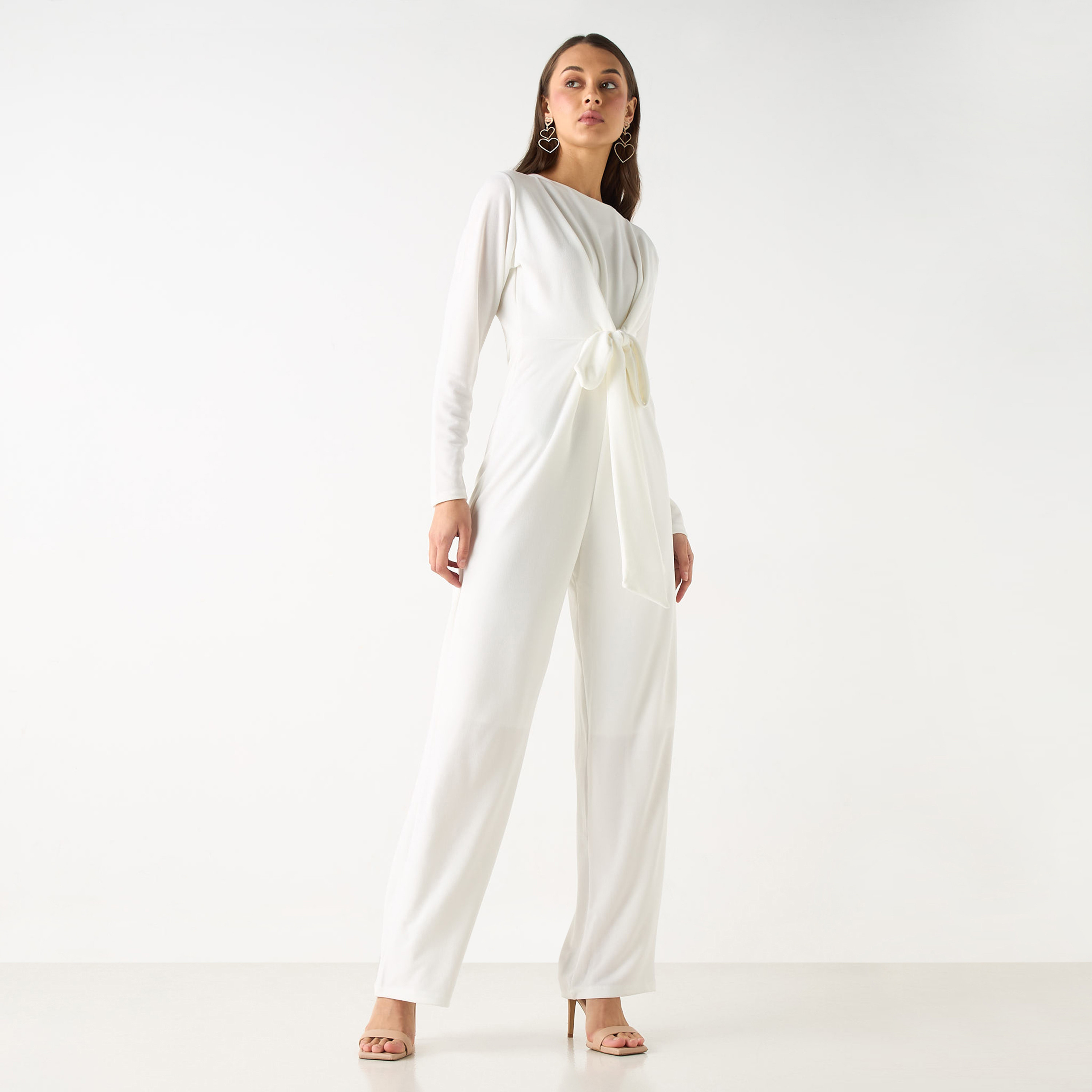 أفرول سادة بأكمام طويلة وحزام من جولدن أبل-women-clothing-jumpsuits-image-7