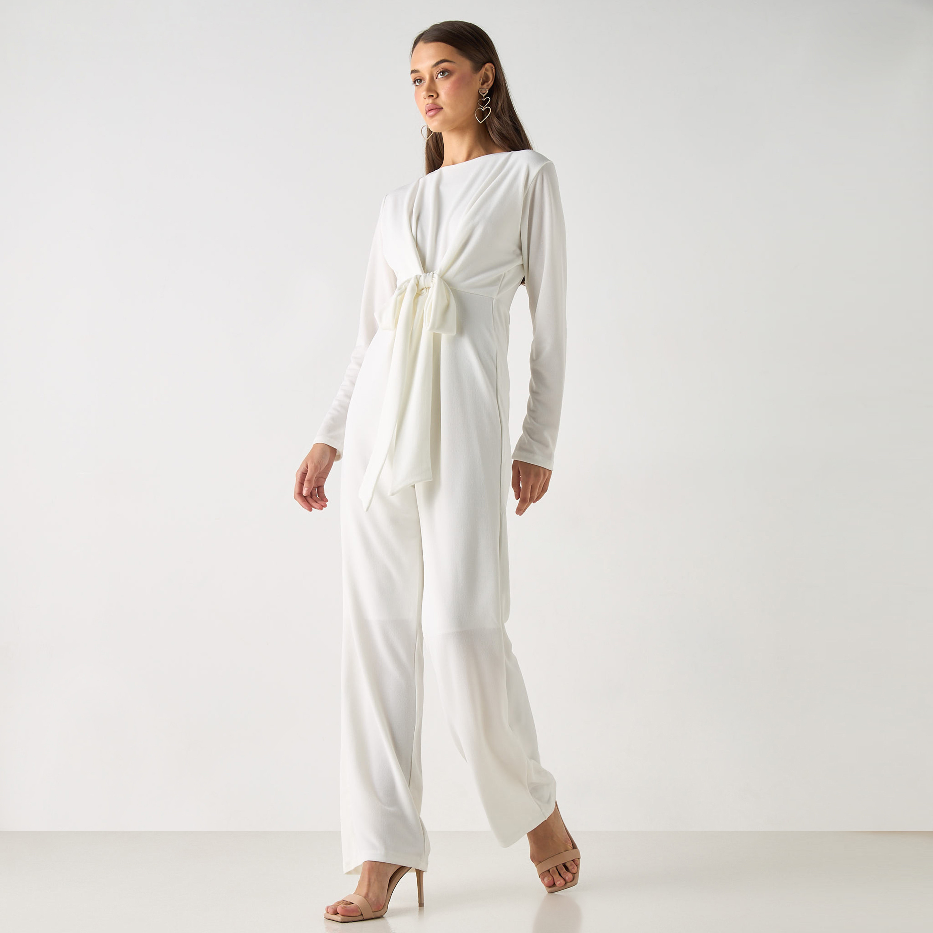 أفرول سادة بأكمام طويلة وحزام من جولدن أبل-women-clothing-jumpsuits-image-8