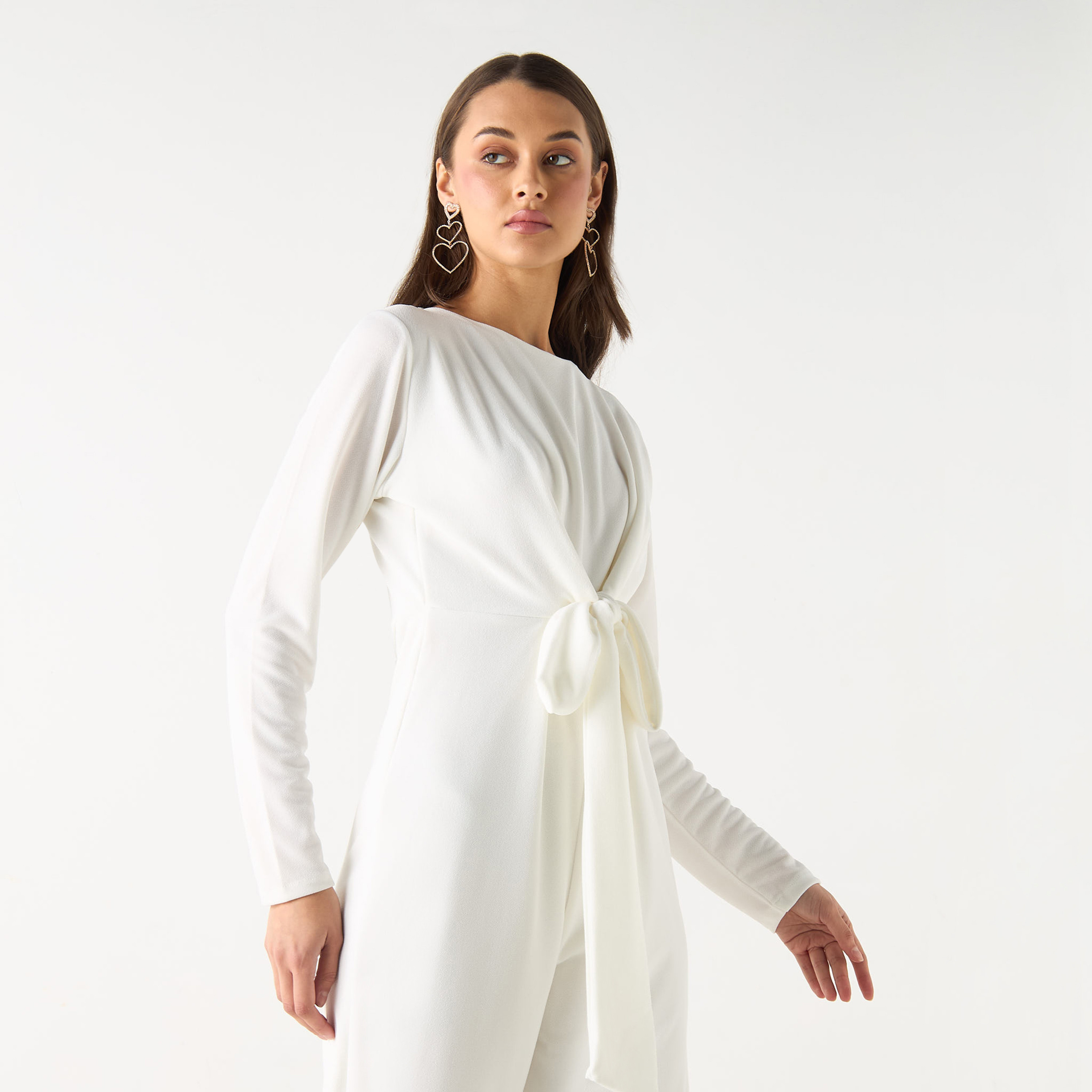 أفرول سادة بأكمام طويلة وحزام من جولدن أبل-women-clothing-jumpsuits-image-10
