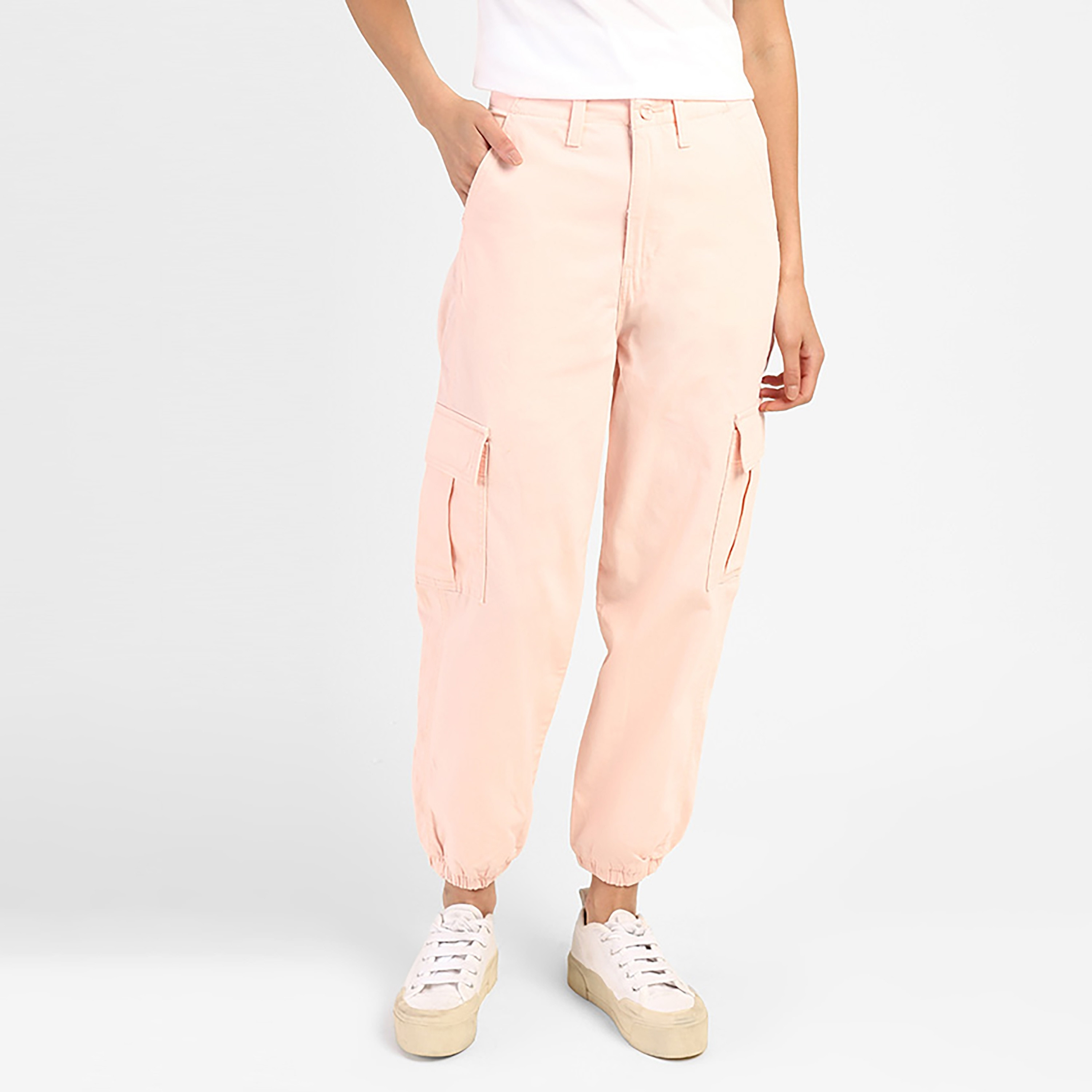 Levi's Plain Mid Rise Button Women's Cargo Pant-women-clothing-bottoms-trousers-image-1