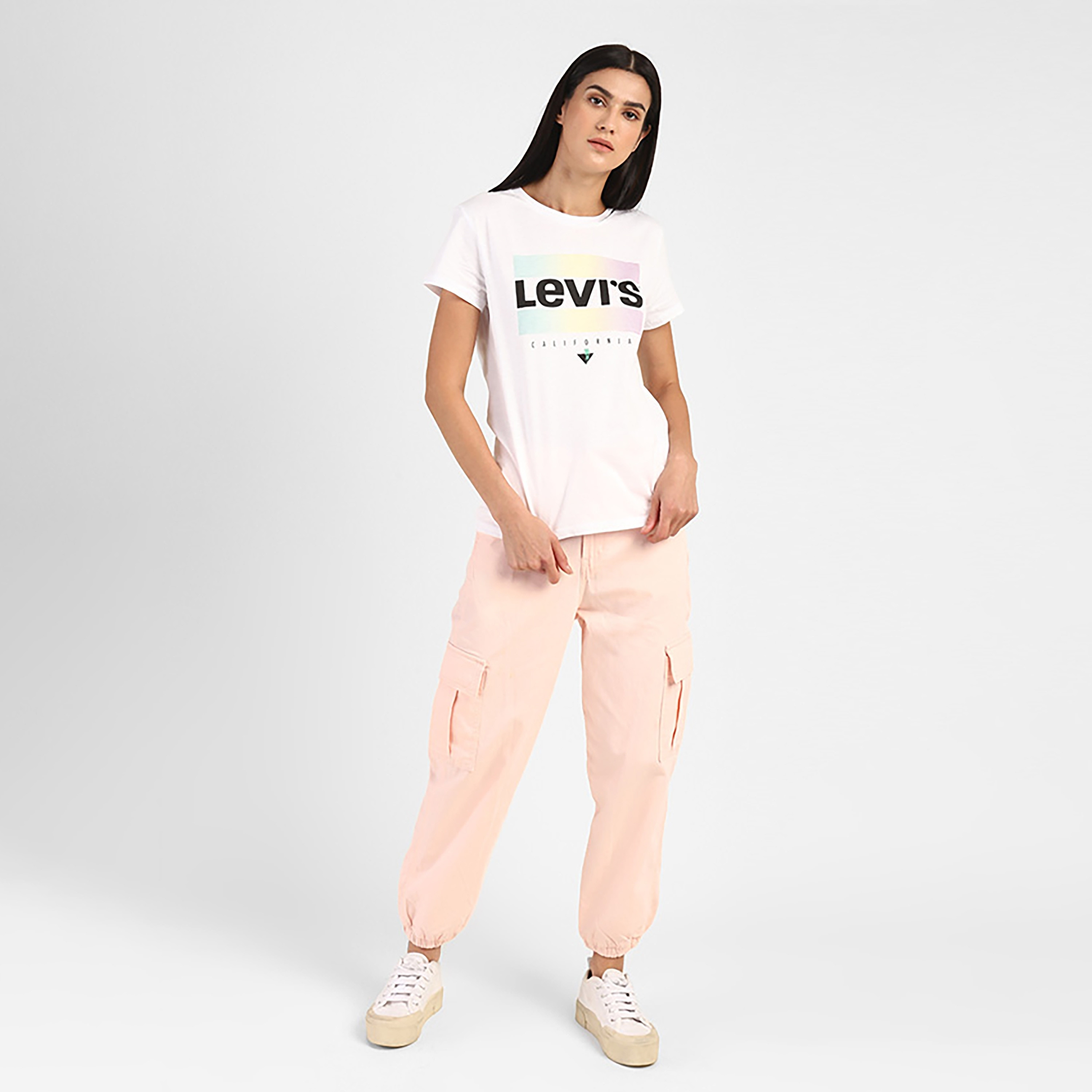 Levi's Plain Mid Rise Button Women's Cargo Pant-women-clothing-bottoms-trousers-image-2