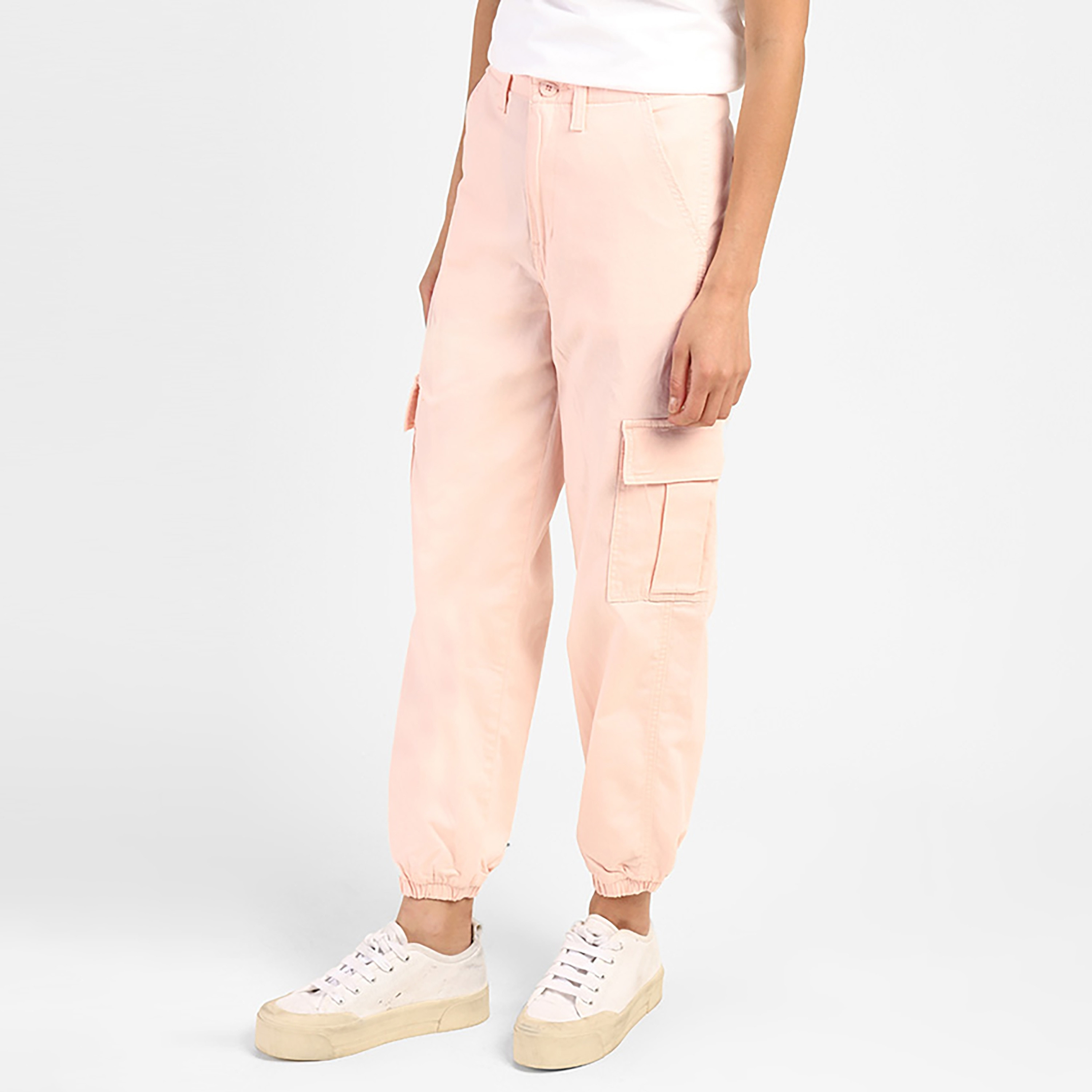 Levi's Plain Mid Rise Button Women's Cargo Pant-women-clothing-bottoms-trousers-image-4