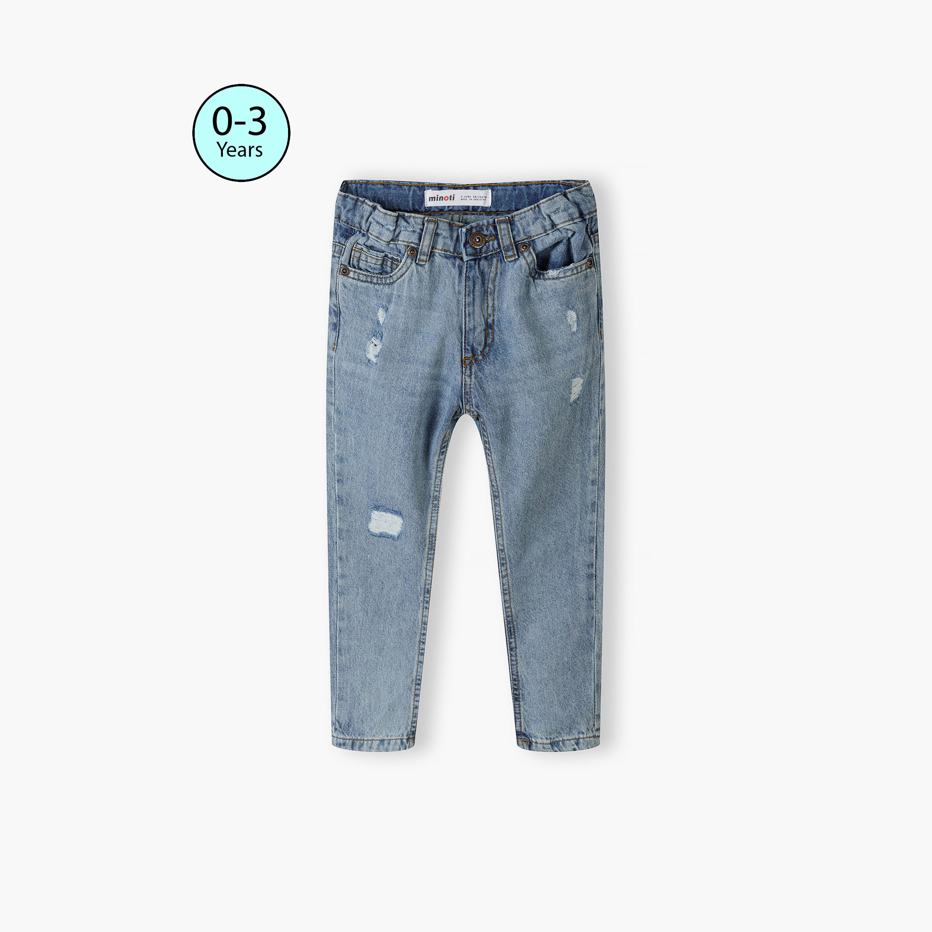 بنطال جينز بخمسة جيوب من الدنيم المغسول الفاتح من مينوتي-baby-boys-clothing-bottoms-jeans-image-1
