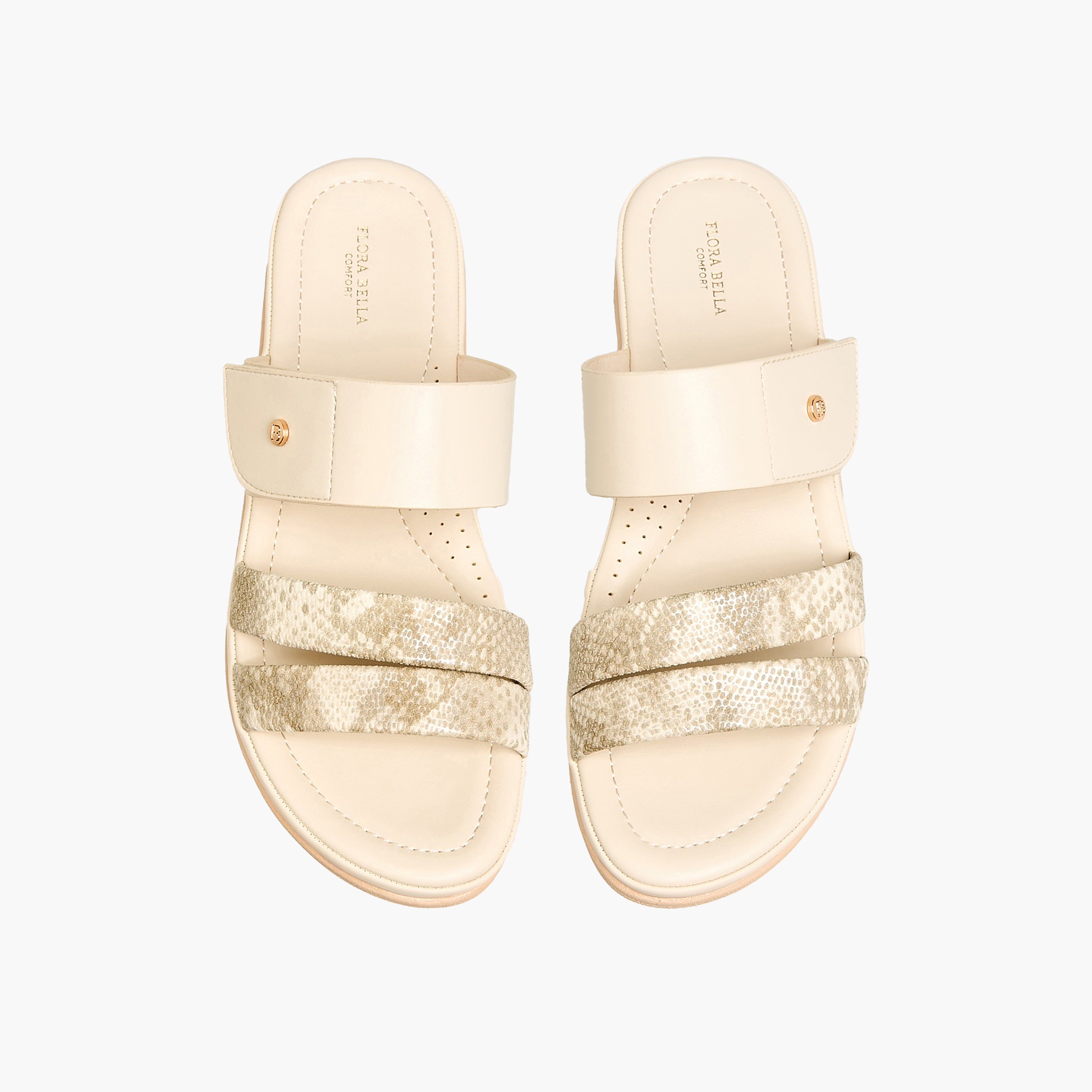 صندل بأحزمة وطبعات حيوانات للنساء من فلورا بيلا-women-shoes-flats-sandals-image-1