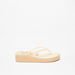 Aqua Floral Print Flatform Thong Slippers-Women%27s Flip Flops & Beach Slippers-thumbnail-2