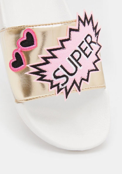 Missy Applique Detail Open Toe Slide Slippers-Women%27s Flip Flops & Beach Slippers-image-4