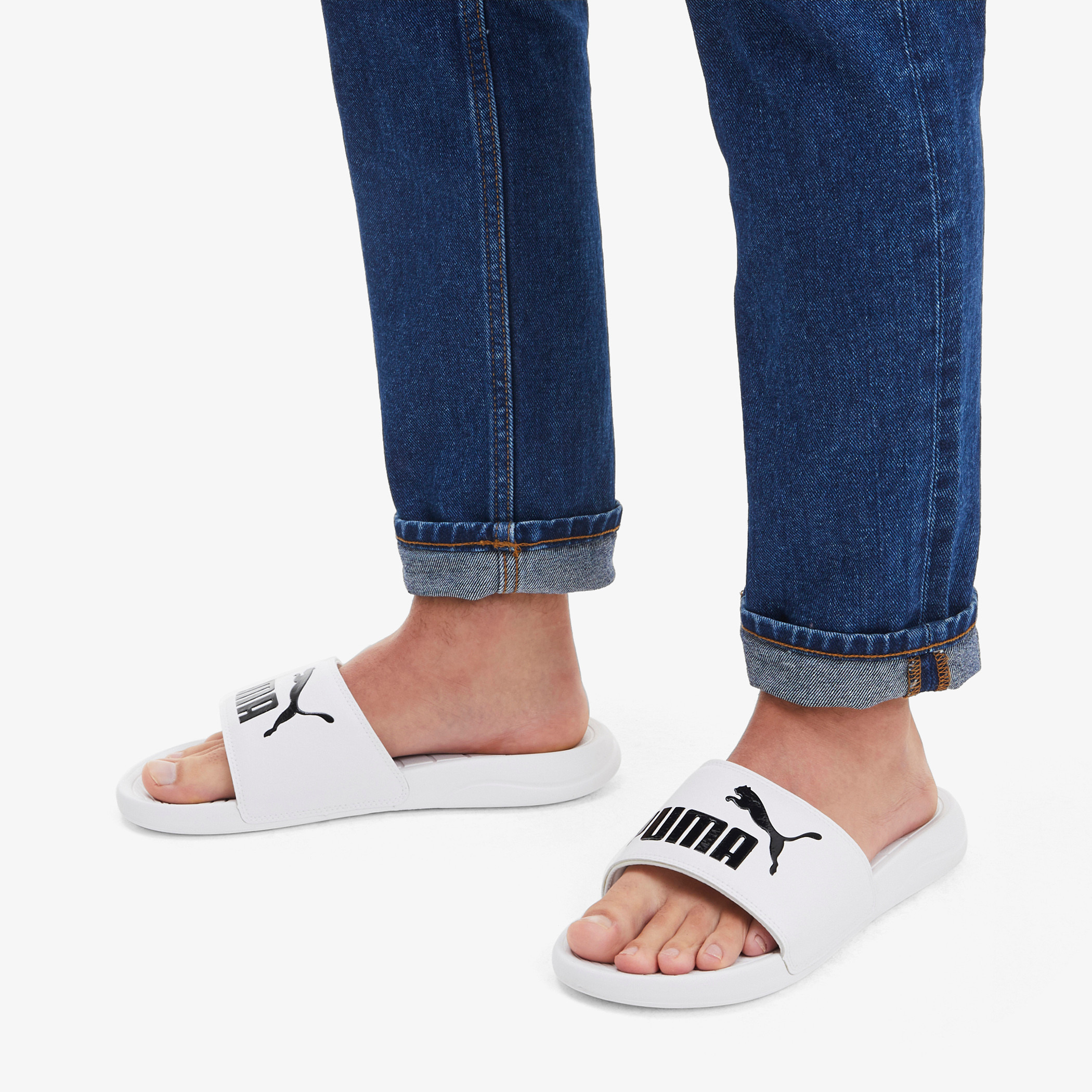 Puma Men's Logo Print Slip-On Slides-men-shoes-flipflopsandslides-image-2