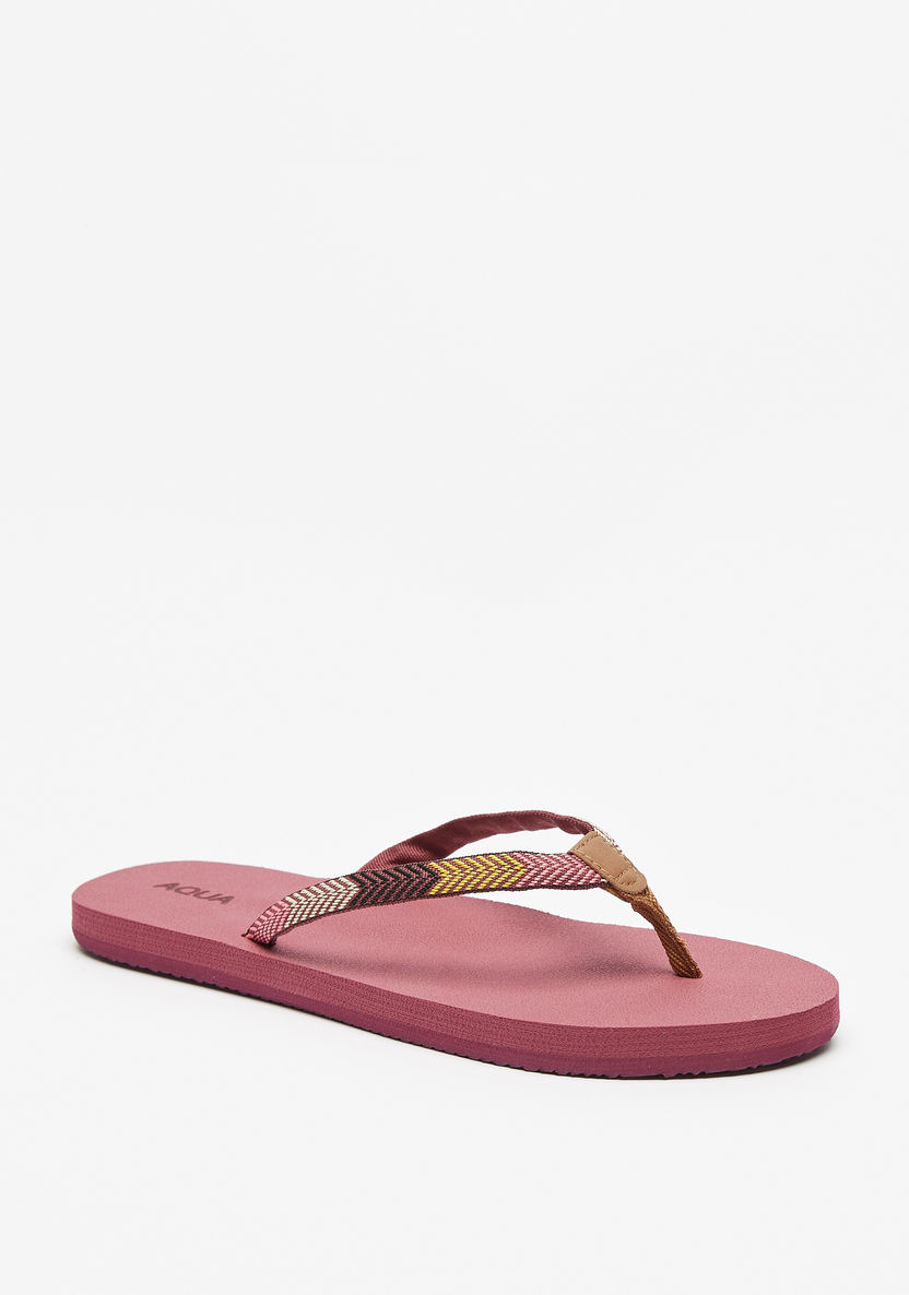 Aqua Textured Thong Slippers-Women%27s Flip Flops & Beach Slippers-image-2