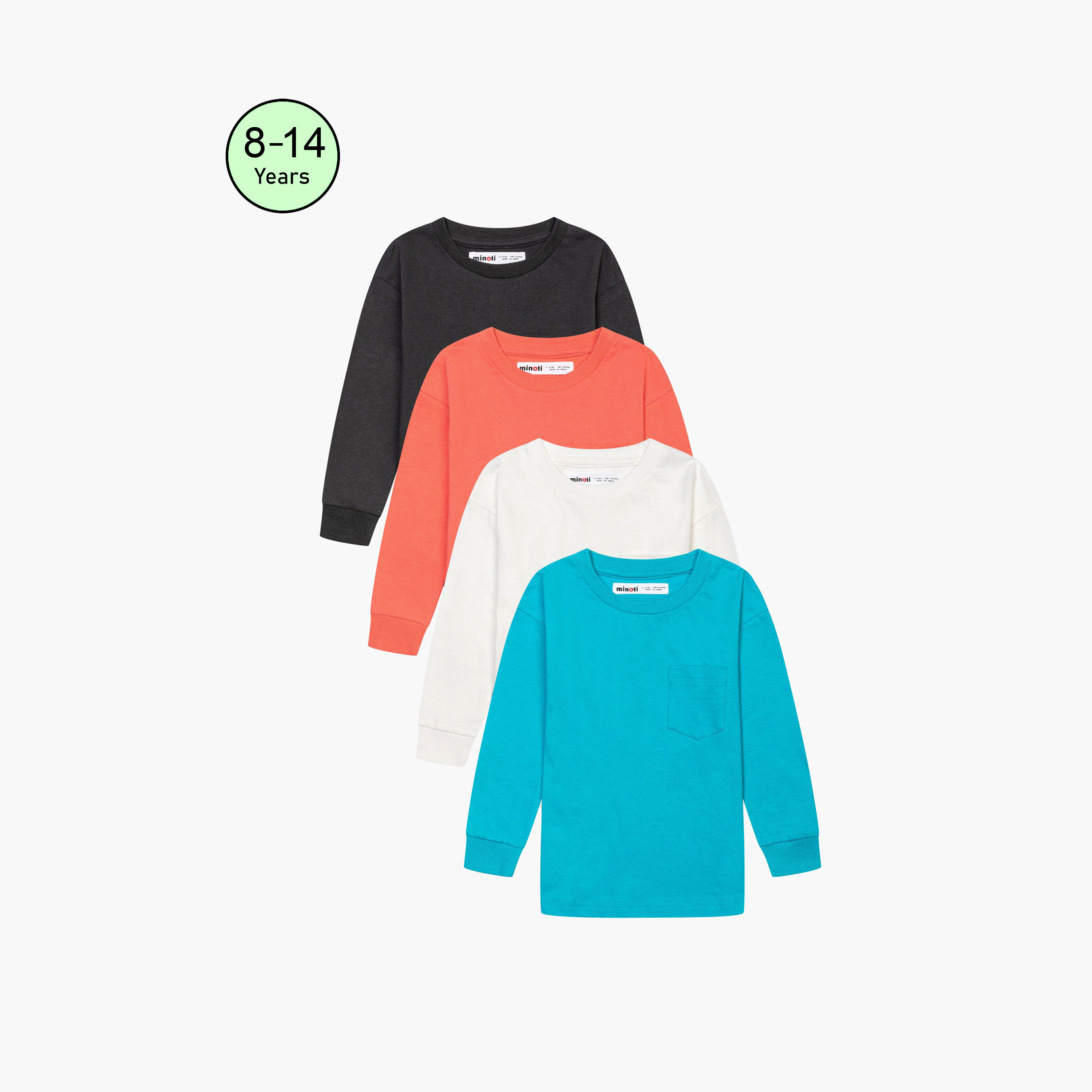 Minoti 4-Piece Solid Long Sleeves T-Shirts-boys-clothing-tshirtsandpolos-image-1