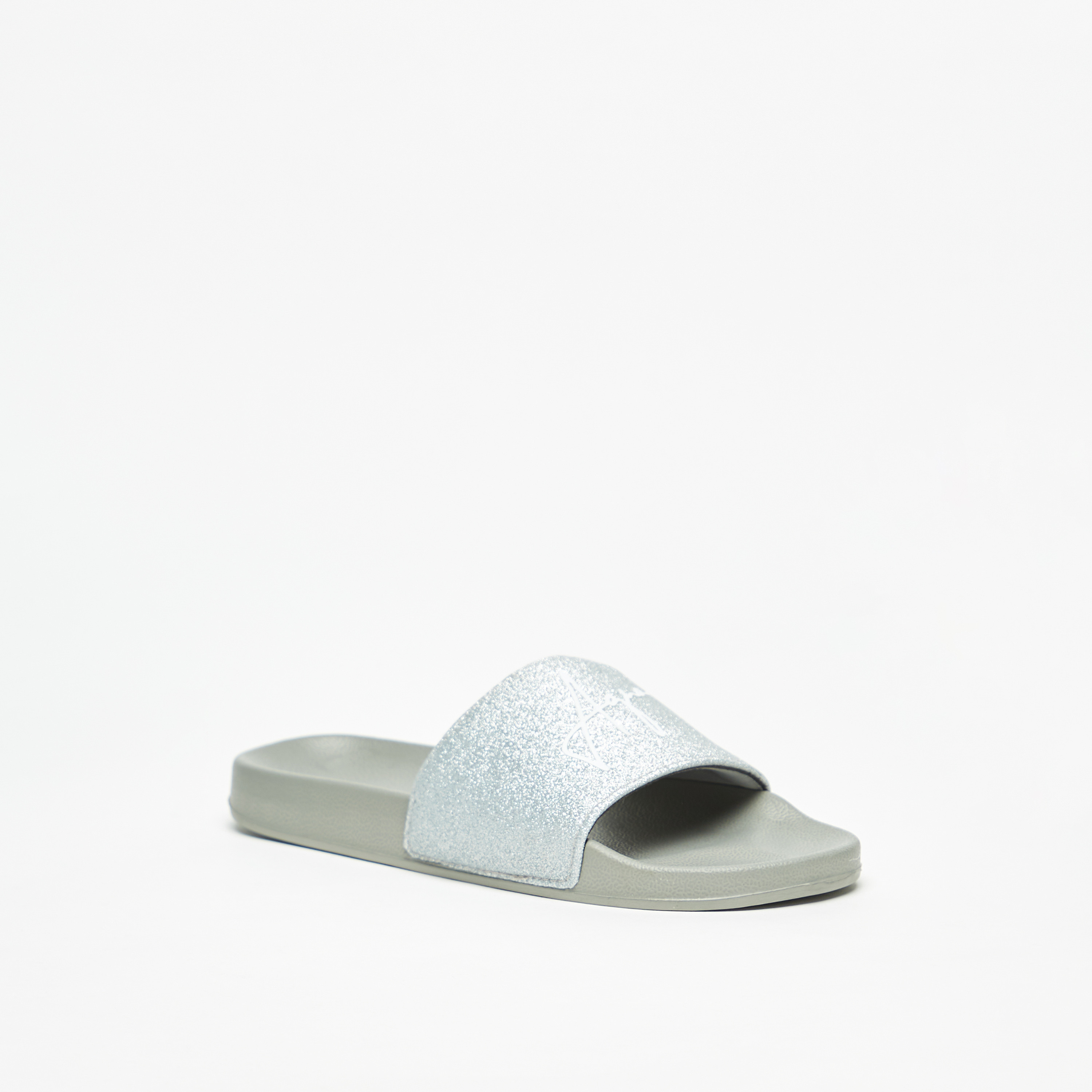 Glitter best sale slides womens