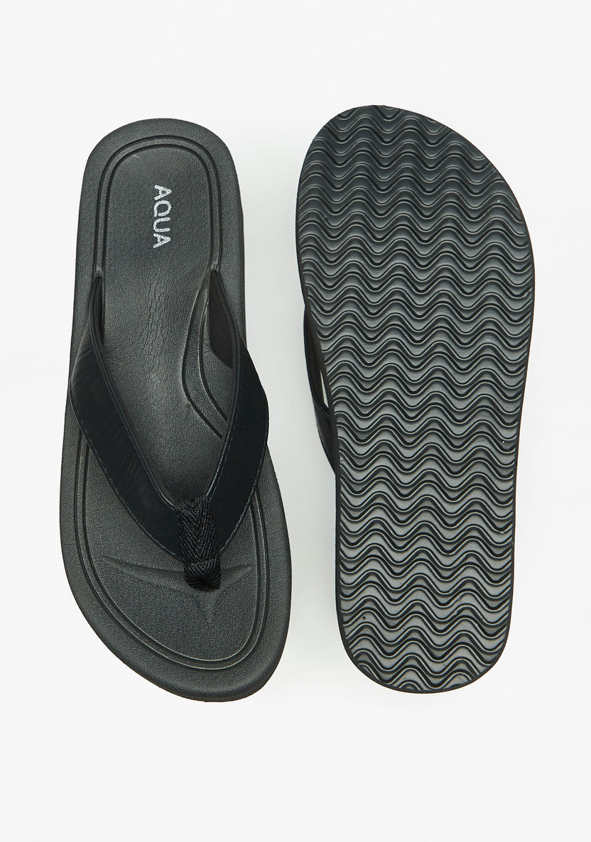 Aqua Solid Slip-On Thongs Slippers-Women%27s Flip Flops & Beach Slippers-image-3