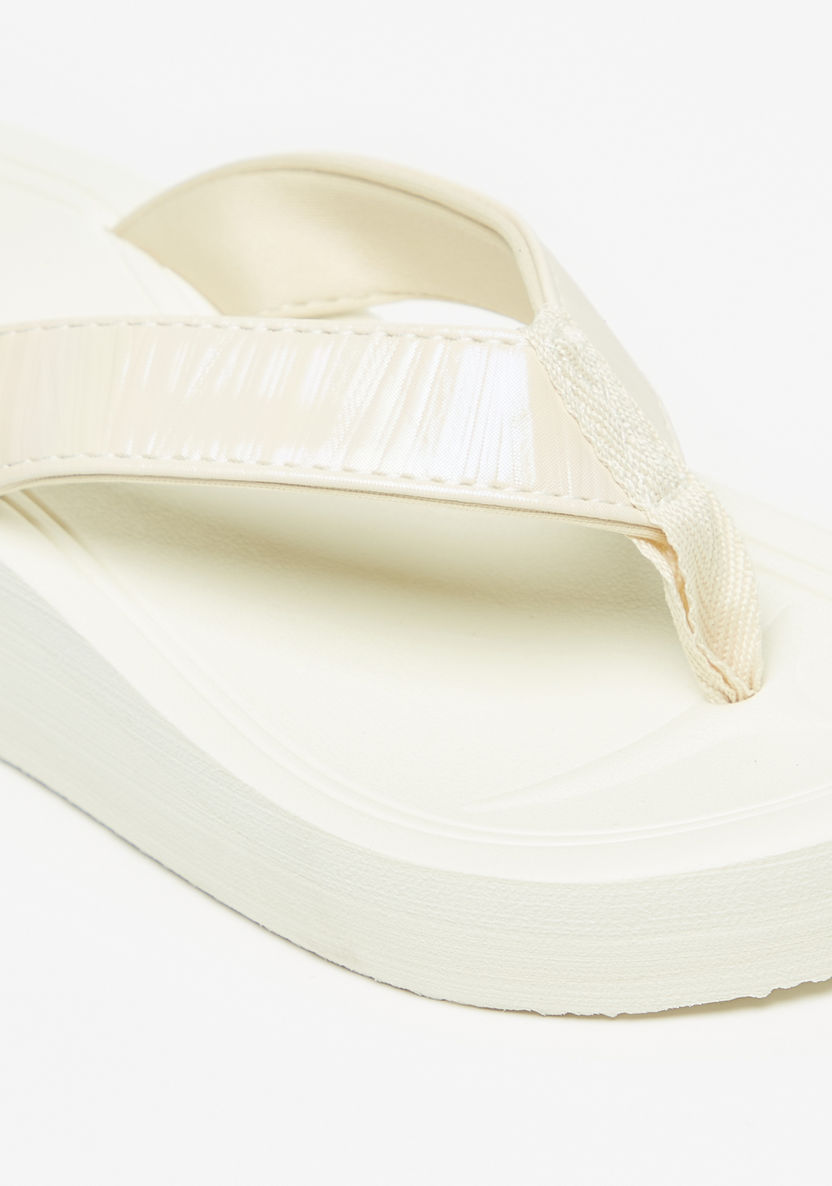 Aqua Solid Slip-On Thongs Slippers-Women%27s Flip Flops & Beach Slippers-image-4