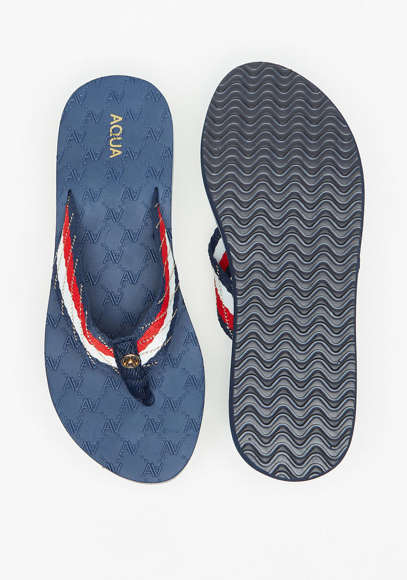 Aqua Textured Slip-On Flip Flops-Women%27s Flip Flops & Beach Slippers-image-3