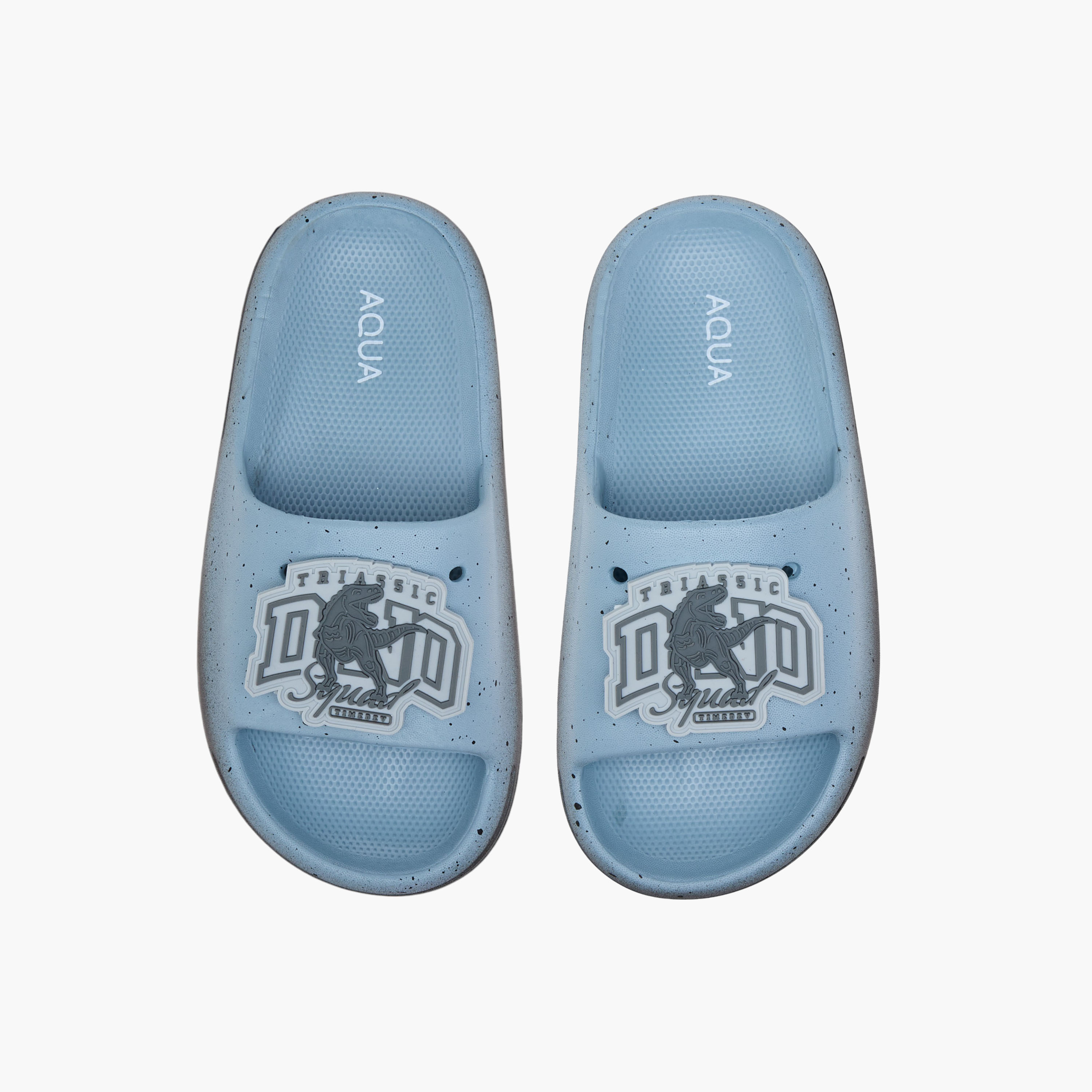 Aqua Jibbitz Detail Slip-On Slides-boys-shoes-flipflopsandslides-image-1