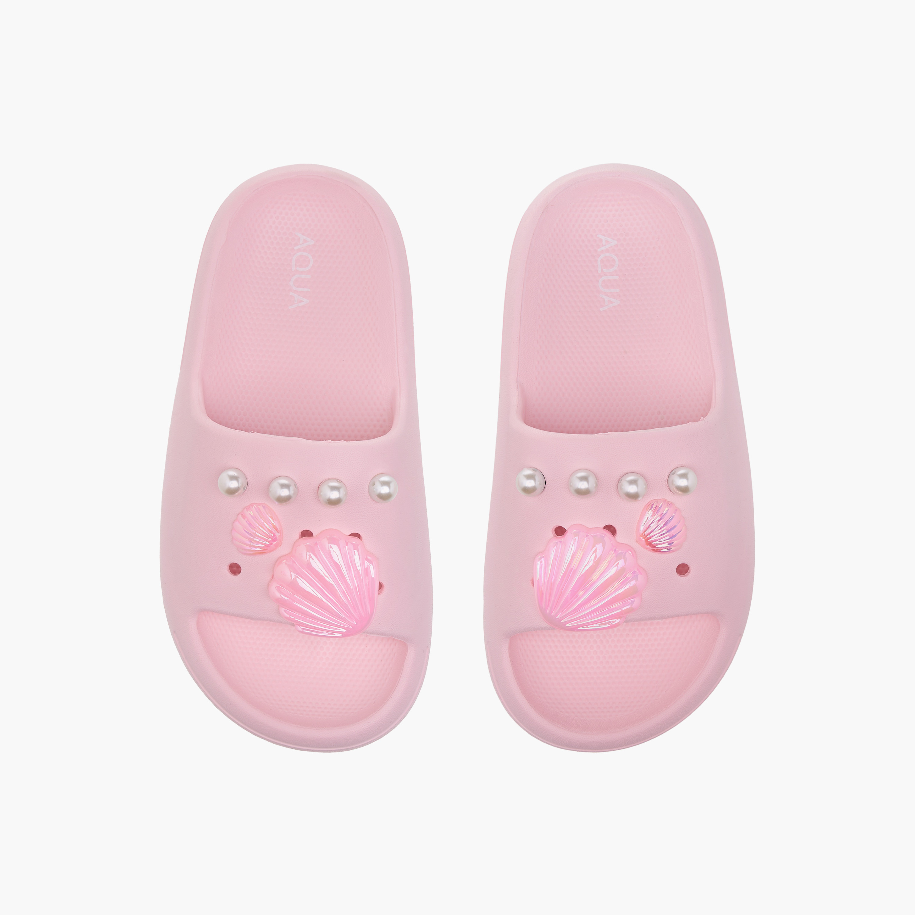 Aqua Pearl Embellished Slip-On Slides-girls-shoes-flipflopsandslides-image-1