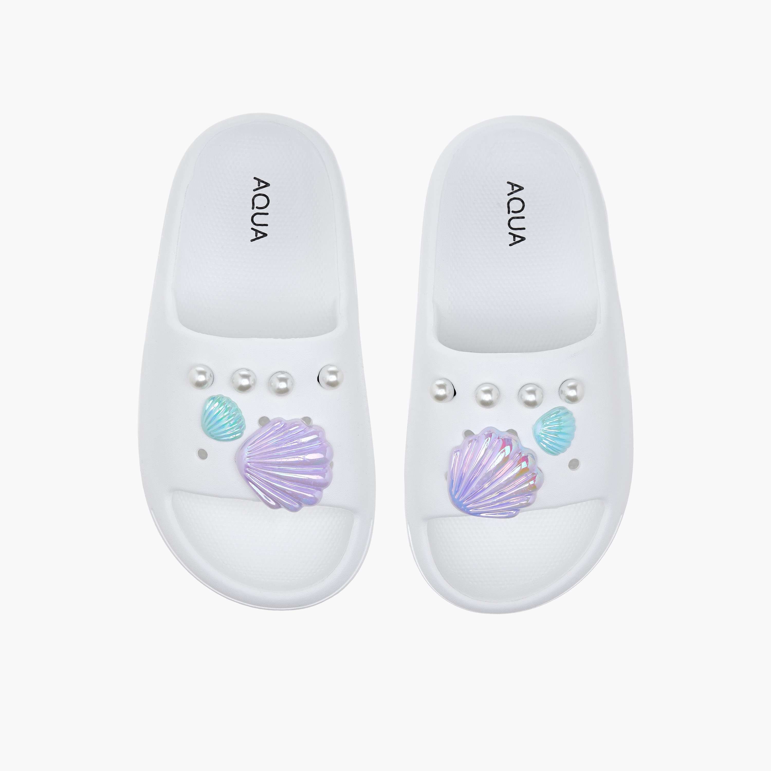 Aqua Pearl Embellished Slip-On Slides-girls-shoes-flipflopsandslides-image-1