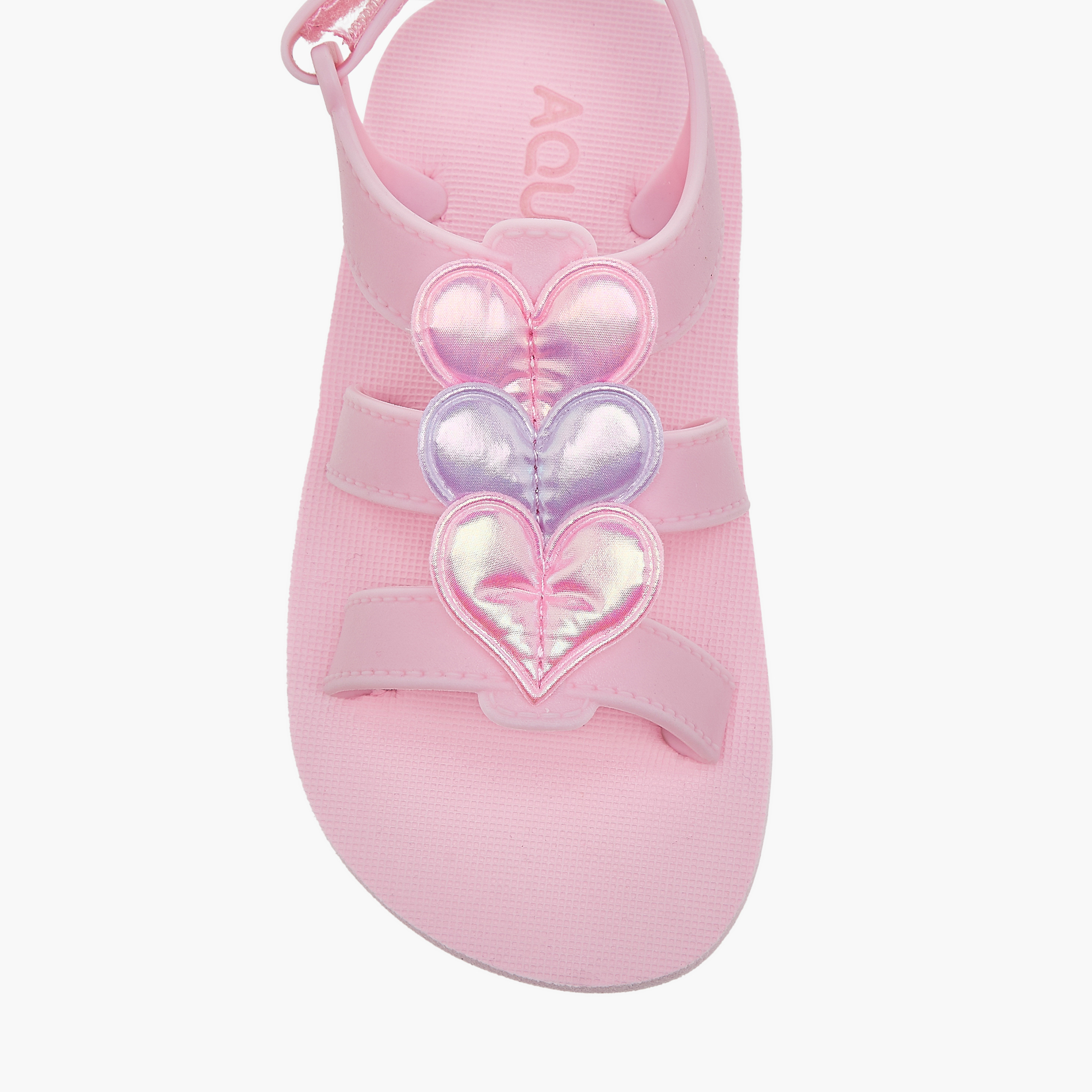Aqua Girls' Heart Accent Sandals with Hook and Loop Closure-girls-shoes-sandals-image-3