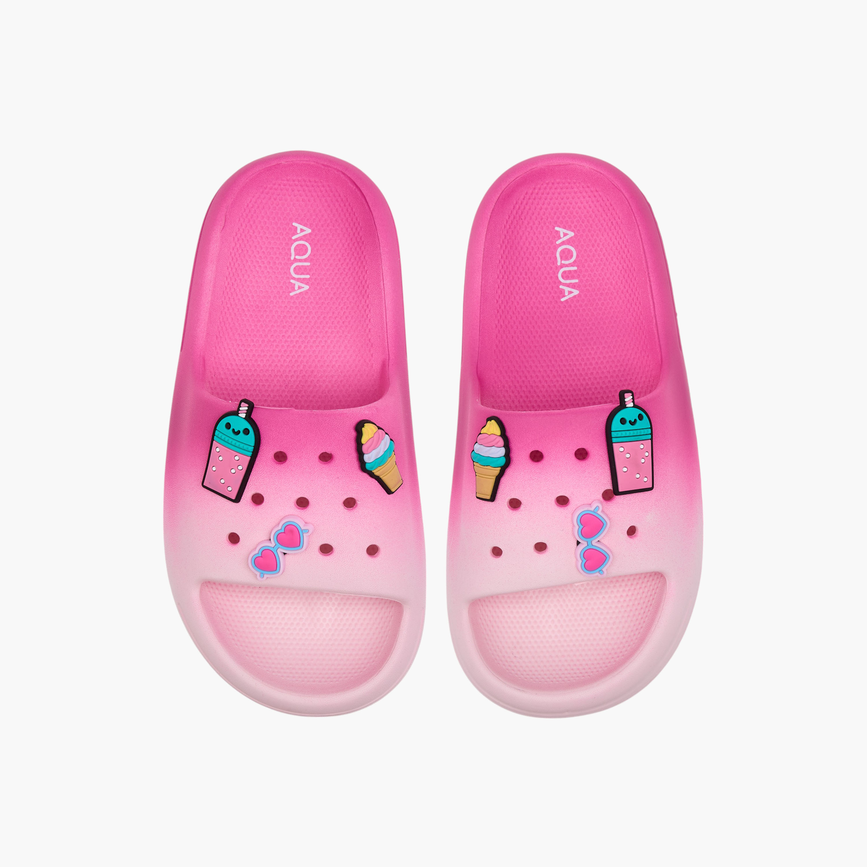 شبشب سهل الارتداء متدرج اللون بتفاصيل زخارف من أكوا-girls-shoes-flipflopsandslides-image-1