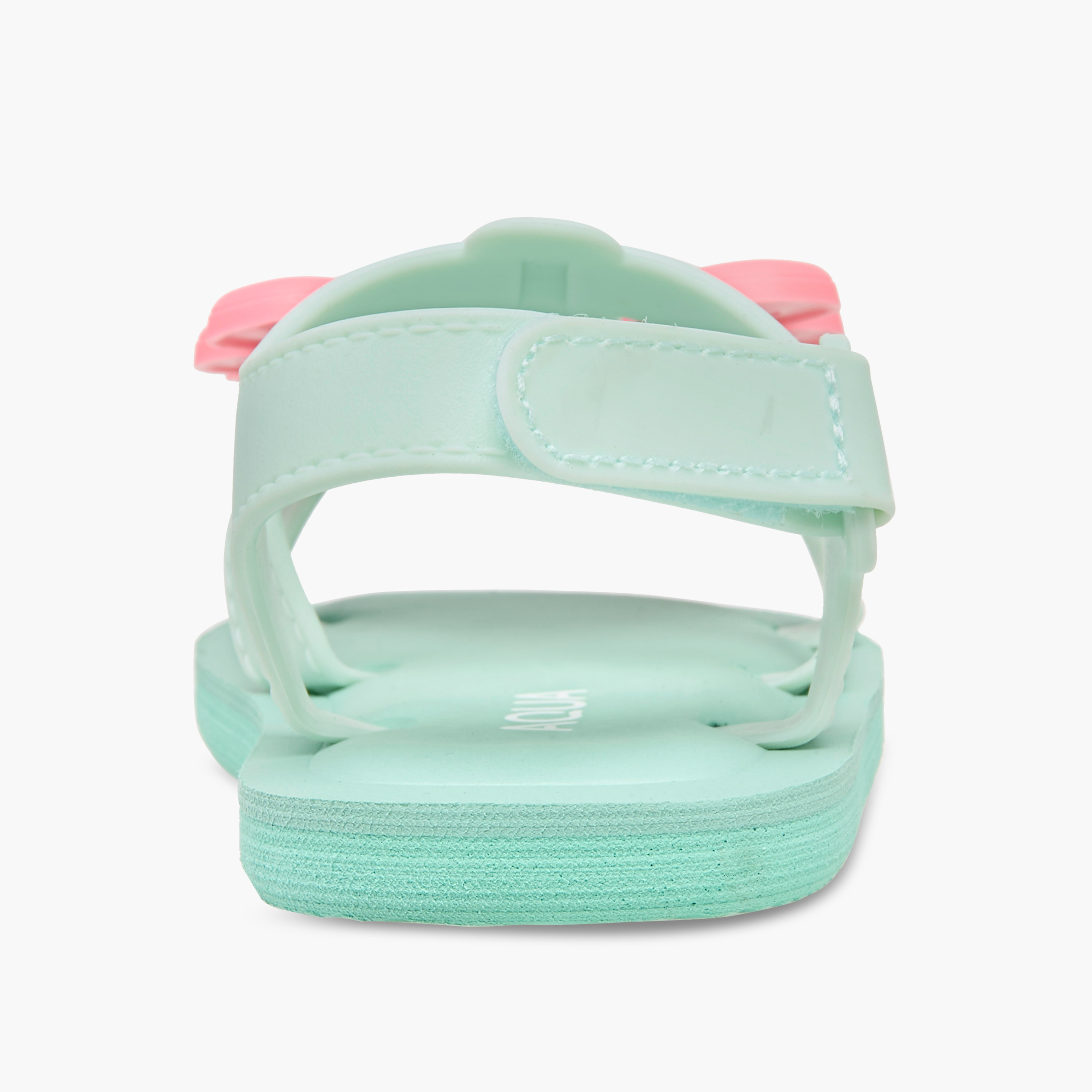 صندل بشريط إغلاق لاصق وزخارف أزهار من أكوا-girls-shoes-sandals-image-4