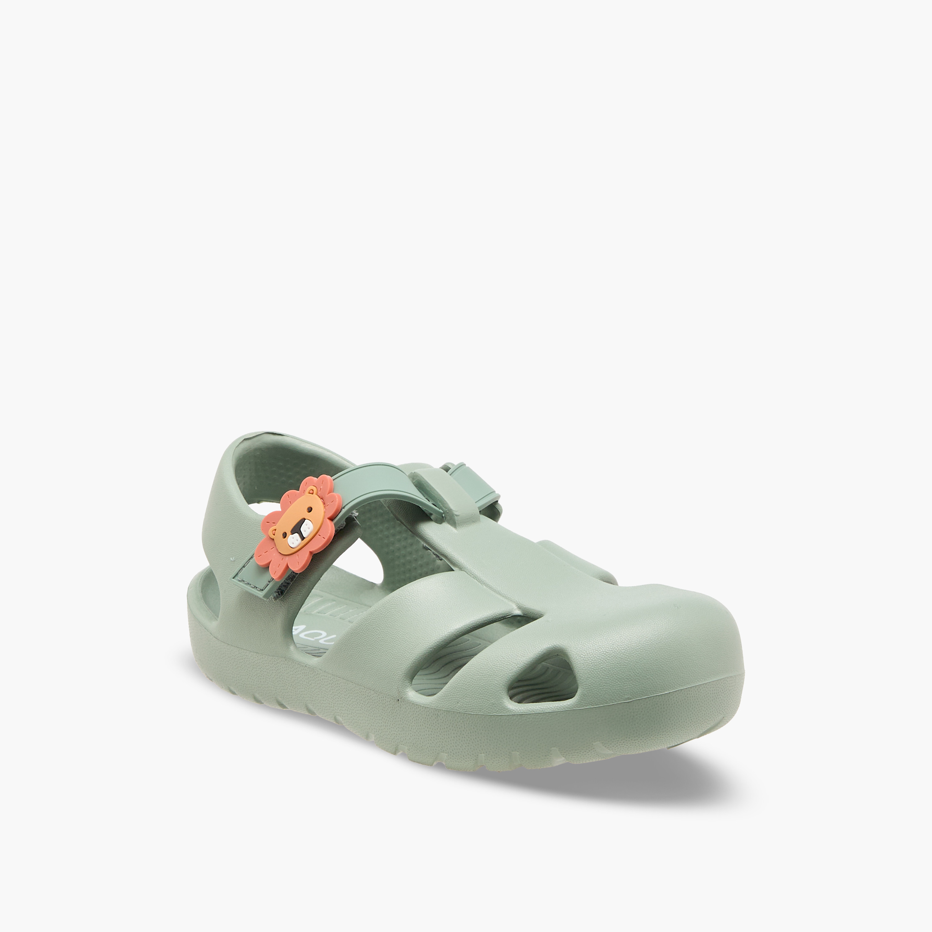Aqua Boys Lion Accent Hook & Loop Fisherman Sandals-boys-shoes-sandals-image-2