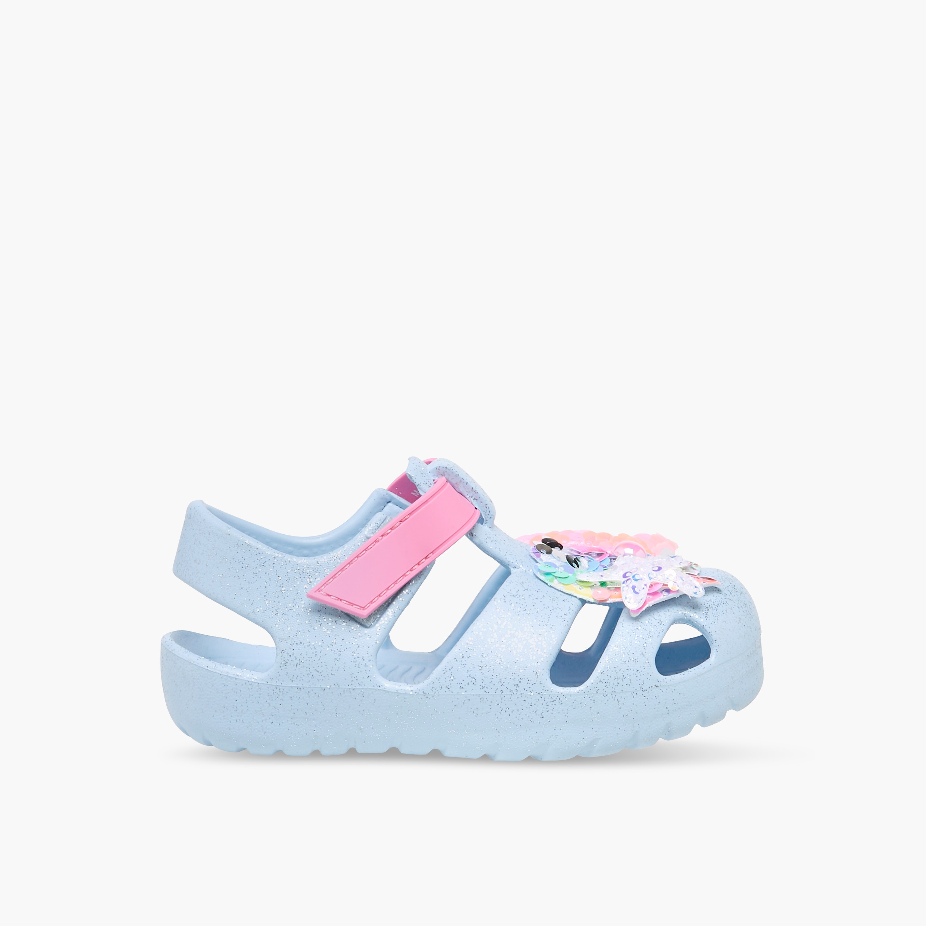 صندل بشريط إغلاق لاصق وزخارف جليتر من أكوا-girls-shoes-sandals-image-3