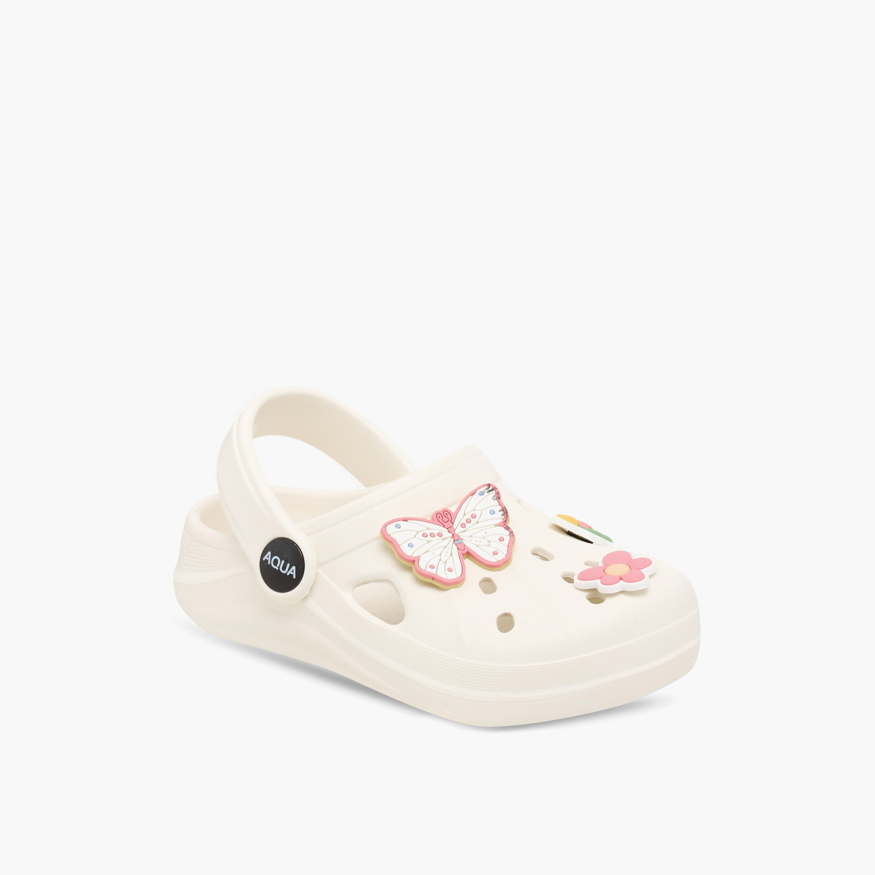 صندل كلوج بتزيينات جيبيتز وحزام خلفي من أكوا-girls-shoes-sandals-image-2