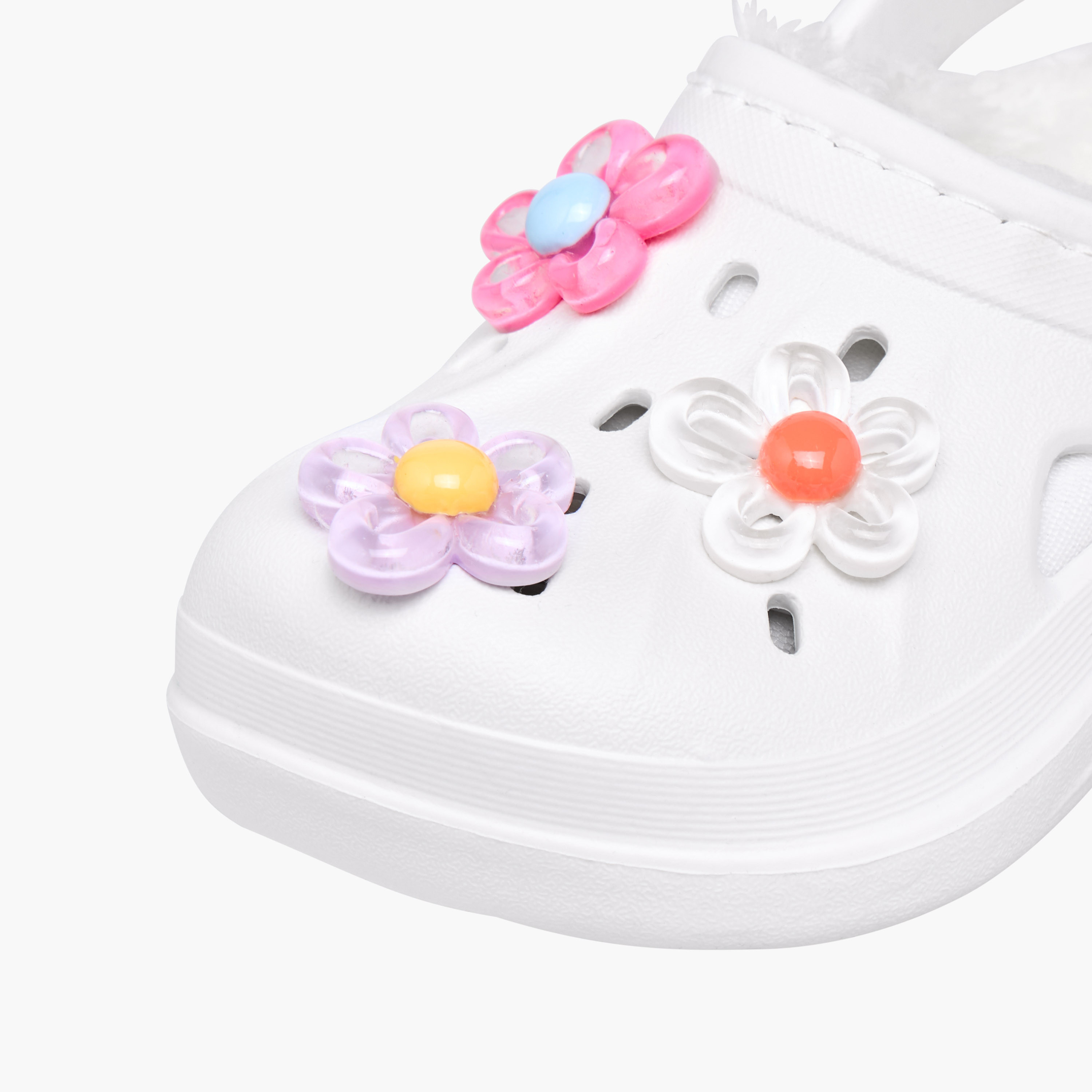 صندل كلوج بحزام خلفي وزينة زهرية من أكوا-girls-shoes-sandals-image-2