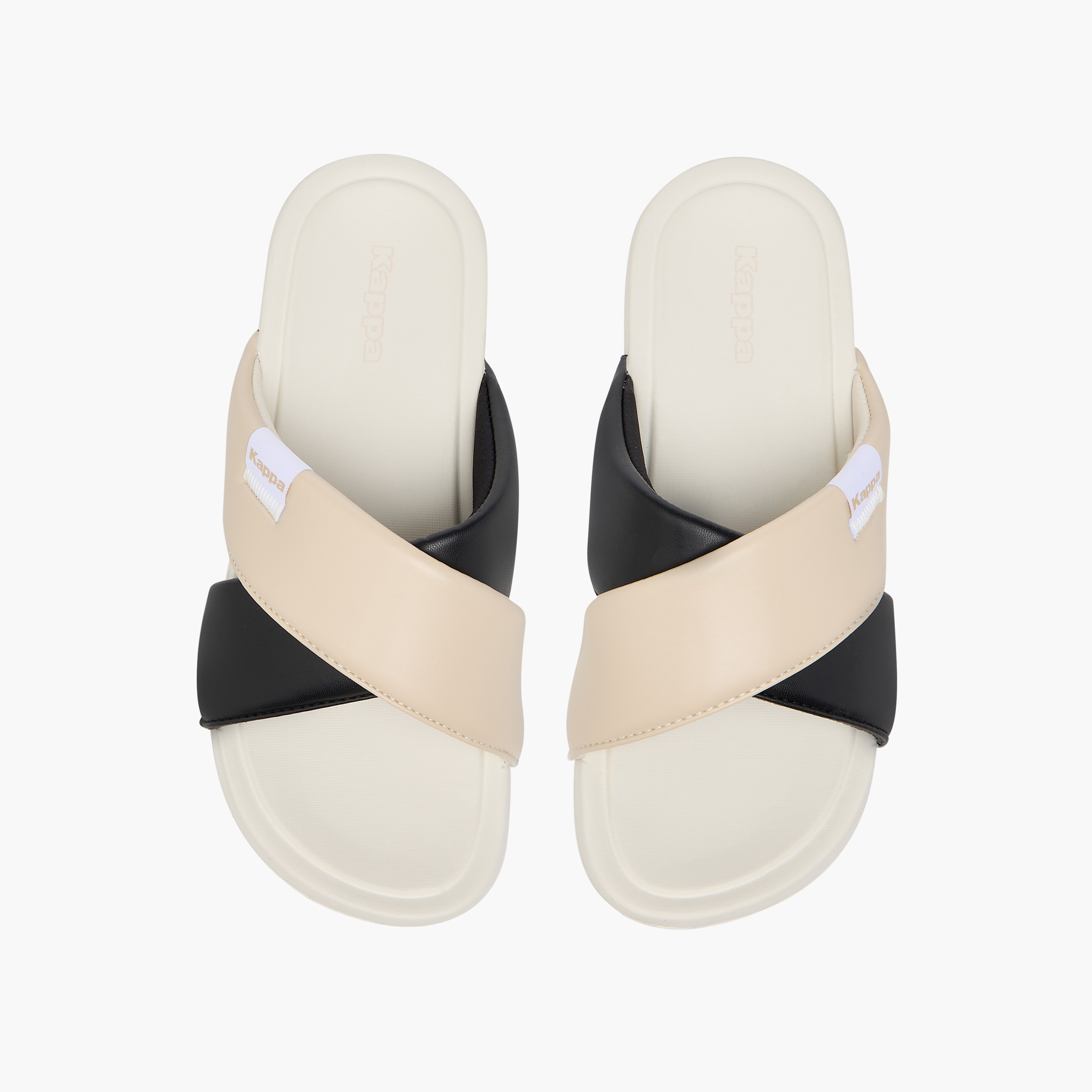 Kappa Women's Colourblock Criss Cross Slip-On Sandals-women-shoes-flipflopsandslides-image-1