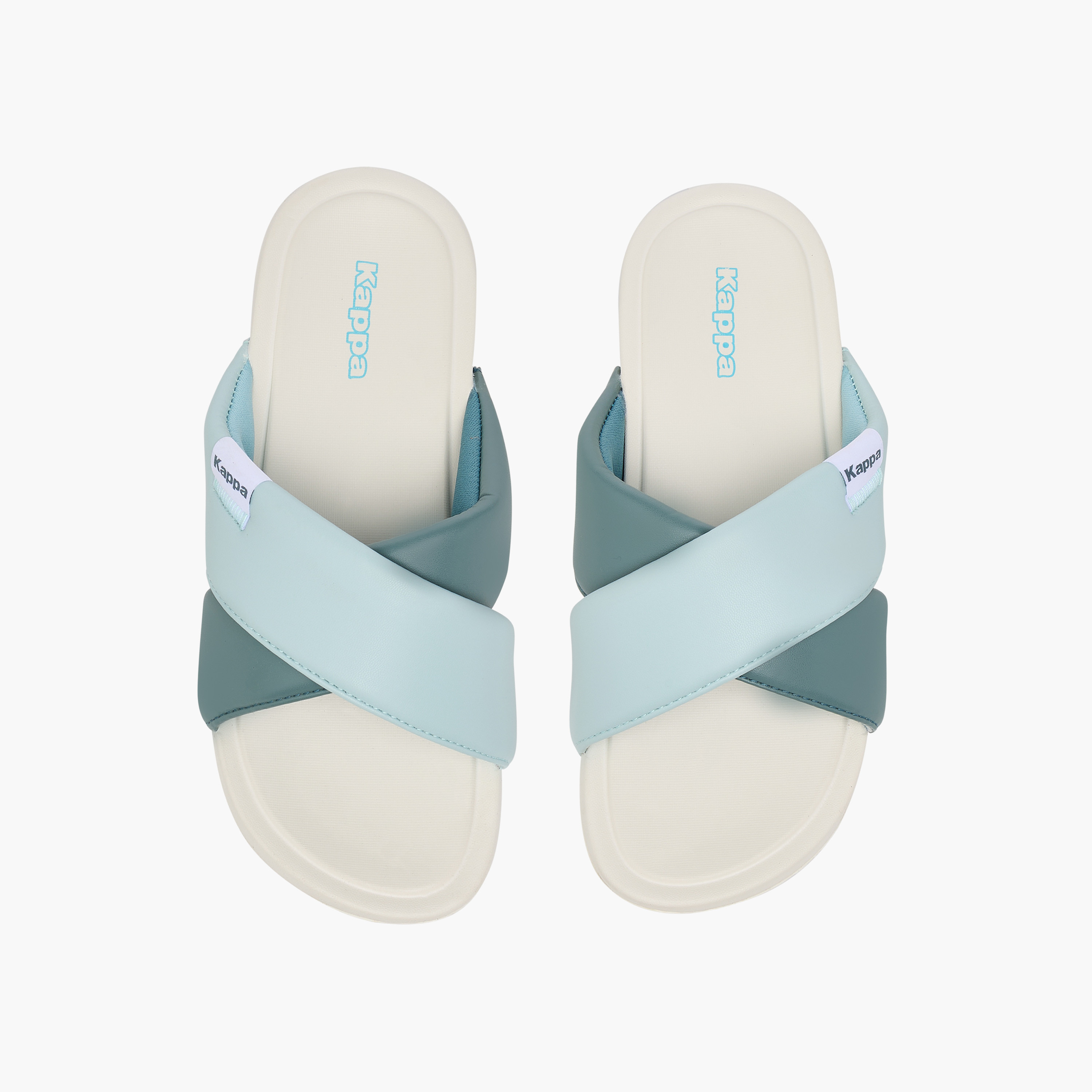 Kappa Women's Colourblock Criss Cross Slip-On Sandals-women-shoes-flipflopsandslides-image-1
