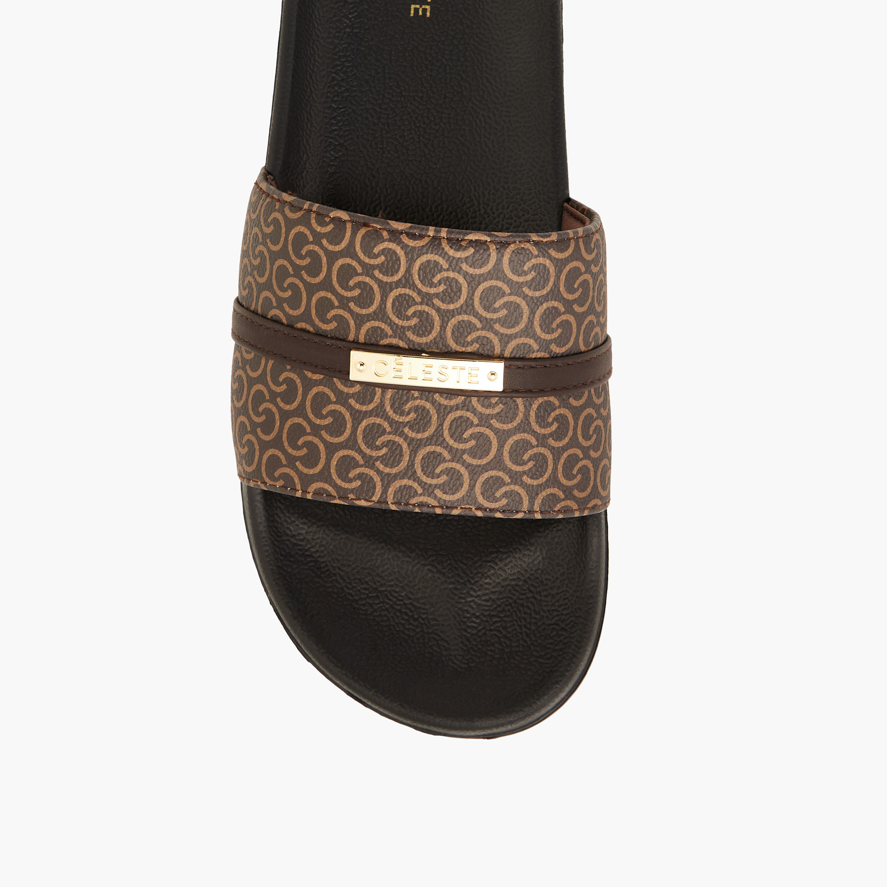 Celeste Women's Monogram Print Slip-On Slides-women-shoes-flipflopsandslides-image-3