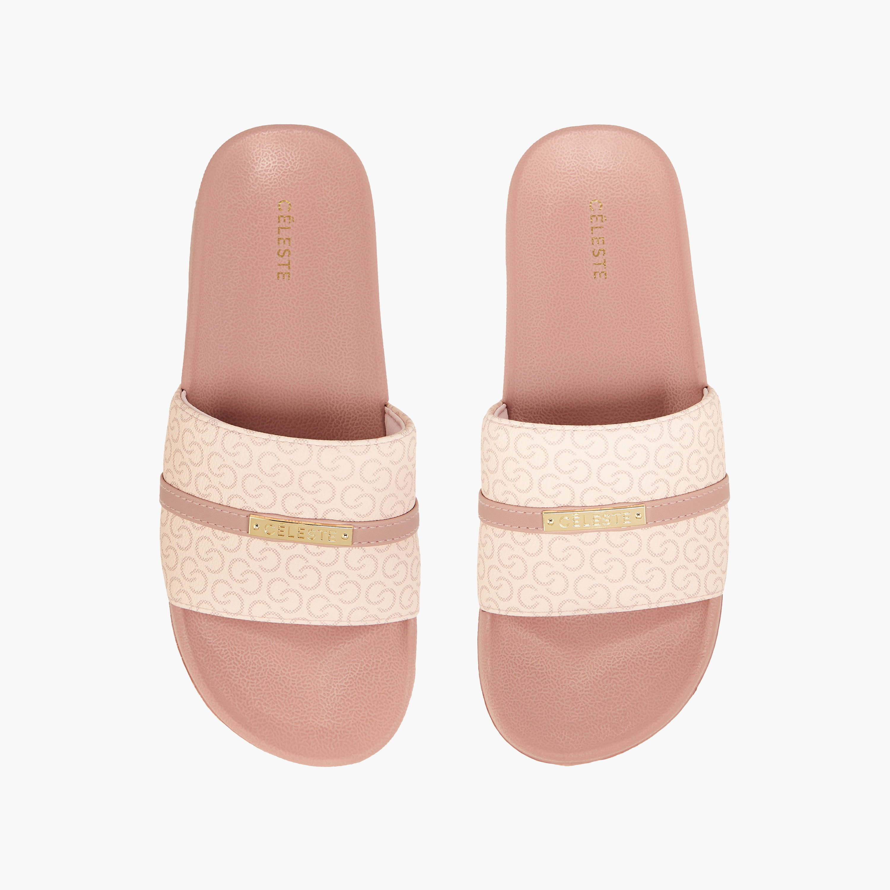 Celeste Women's Monogram Print Slip-On Slides-women-shoes-flipflopsandslides-image-1