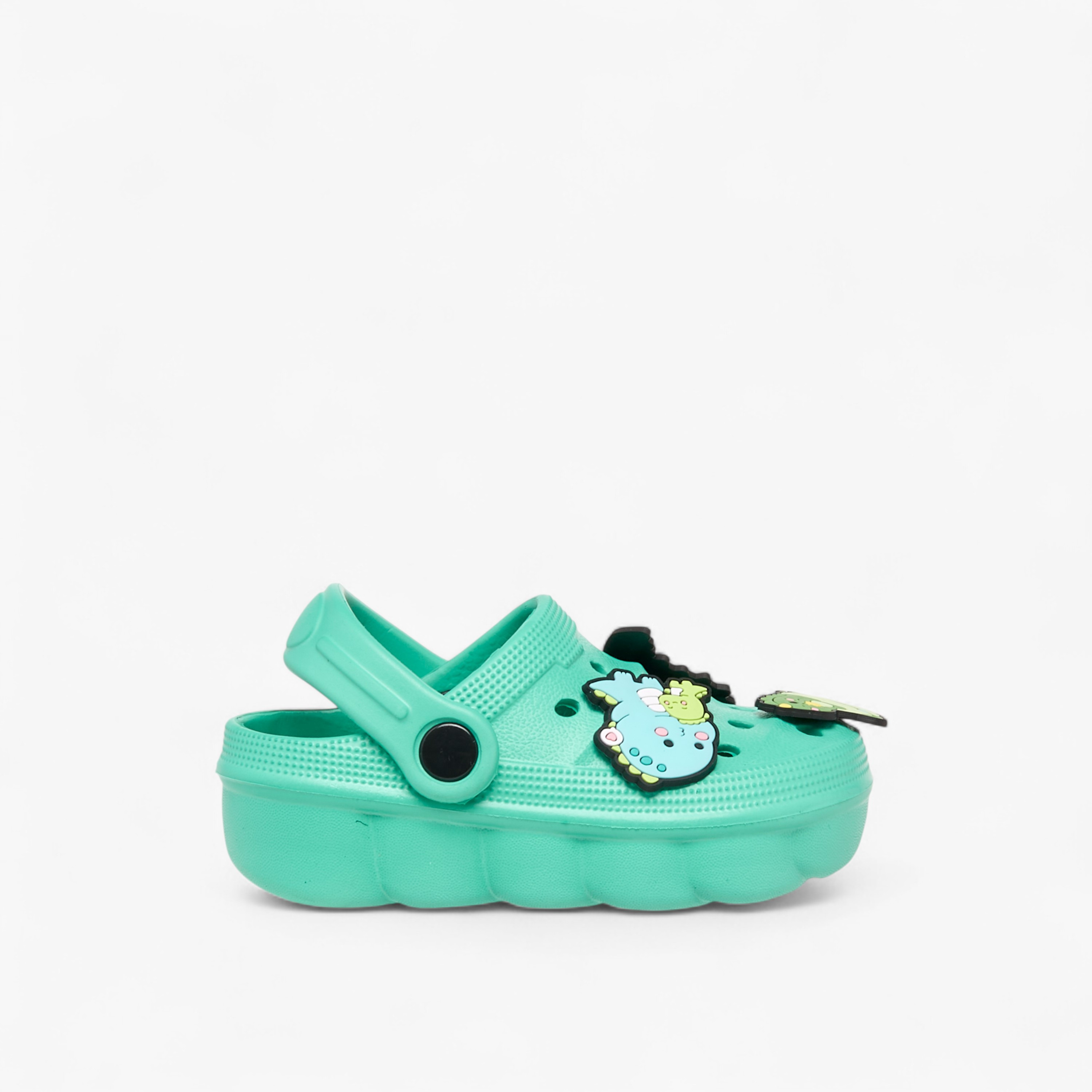 Aqua Dinosaur Jibbitz Accent Clogs with Backstrap-boys-shoes-sandals-image-3