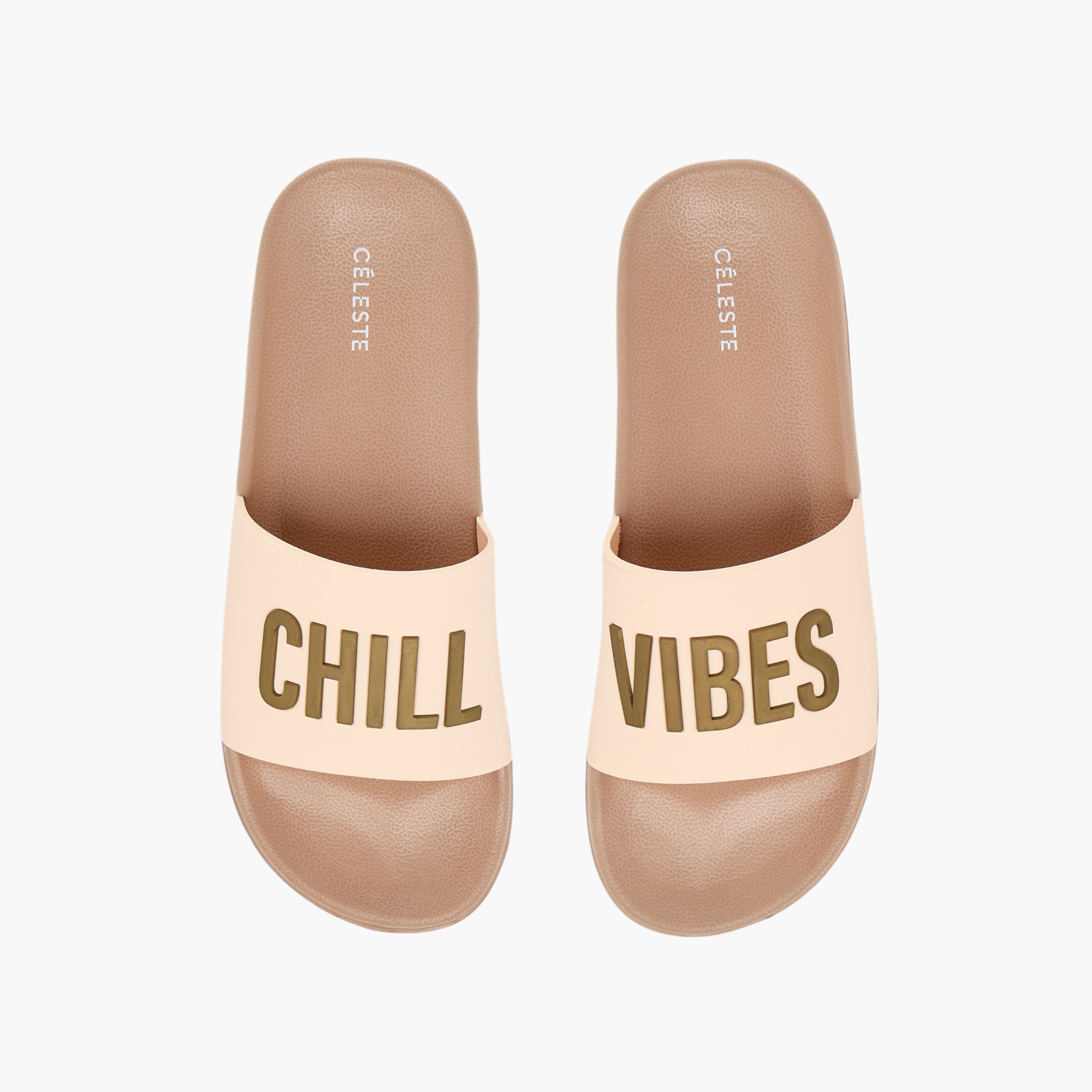 Celeste Women's Slogan Embossed Slides-women-shoes-flipflopsandslides-image-1