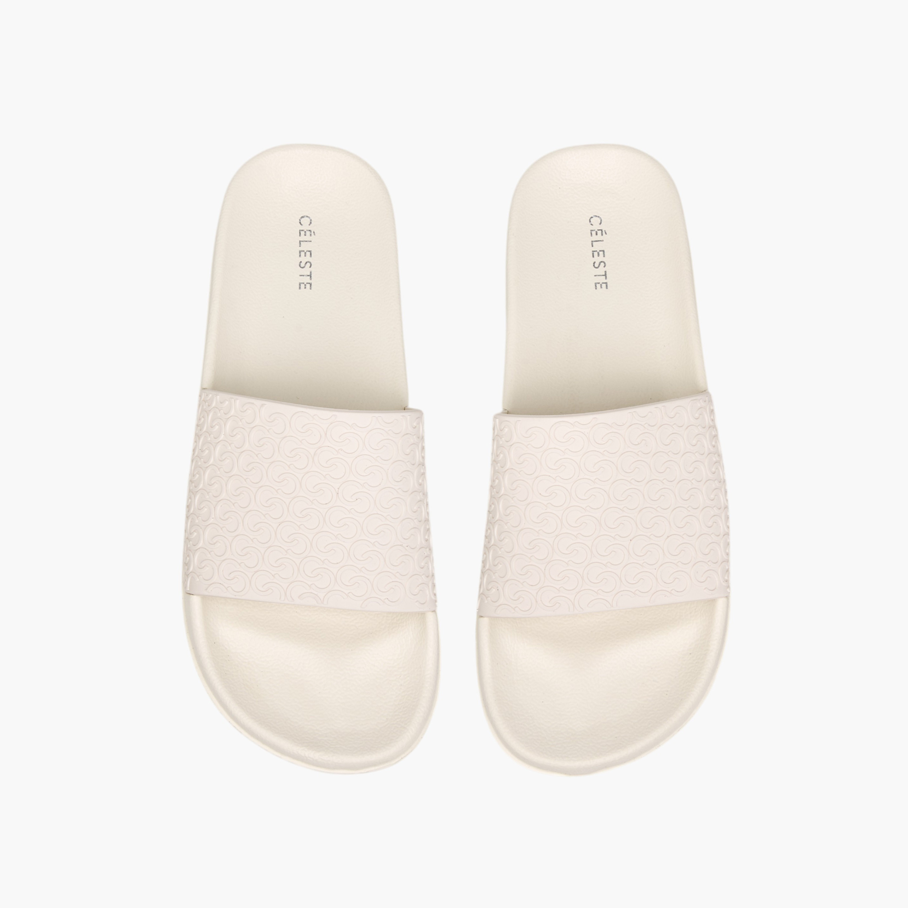 Celeste Women's Monogram Embossed Slide Slippers-women-shoes-flipflopsandslides-image-1