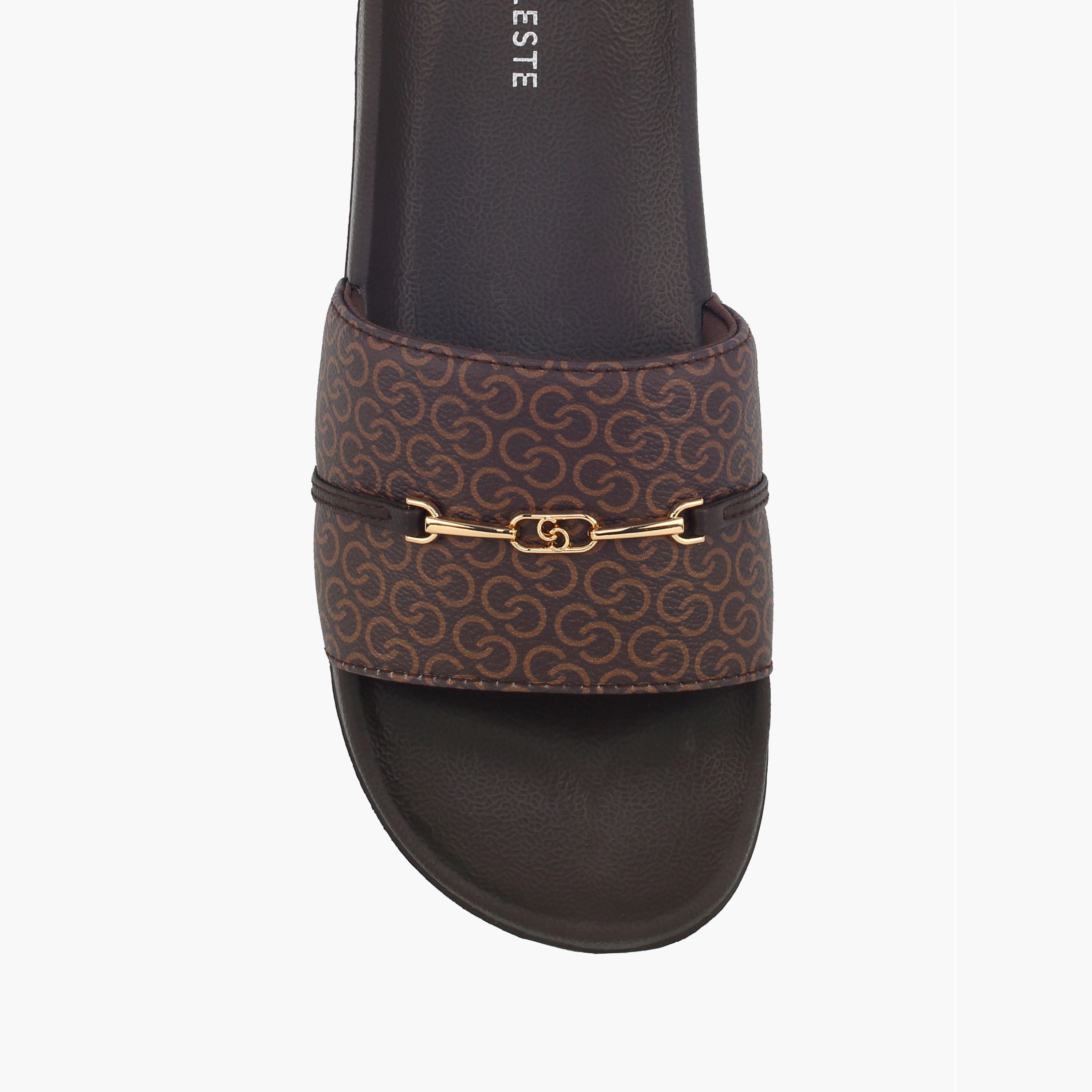 شبشب سلايد بطبعات مونوجرام للنساء من سيليست-women-shoes-flipflopsandslides-image-3
