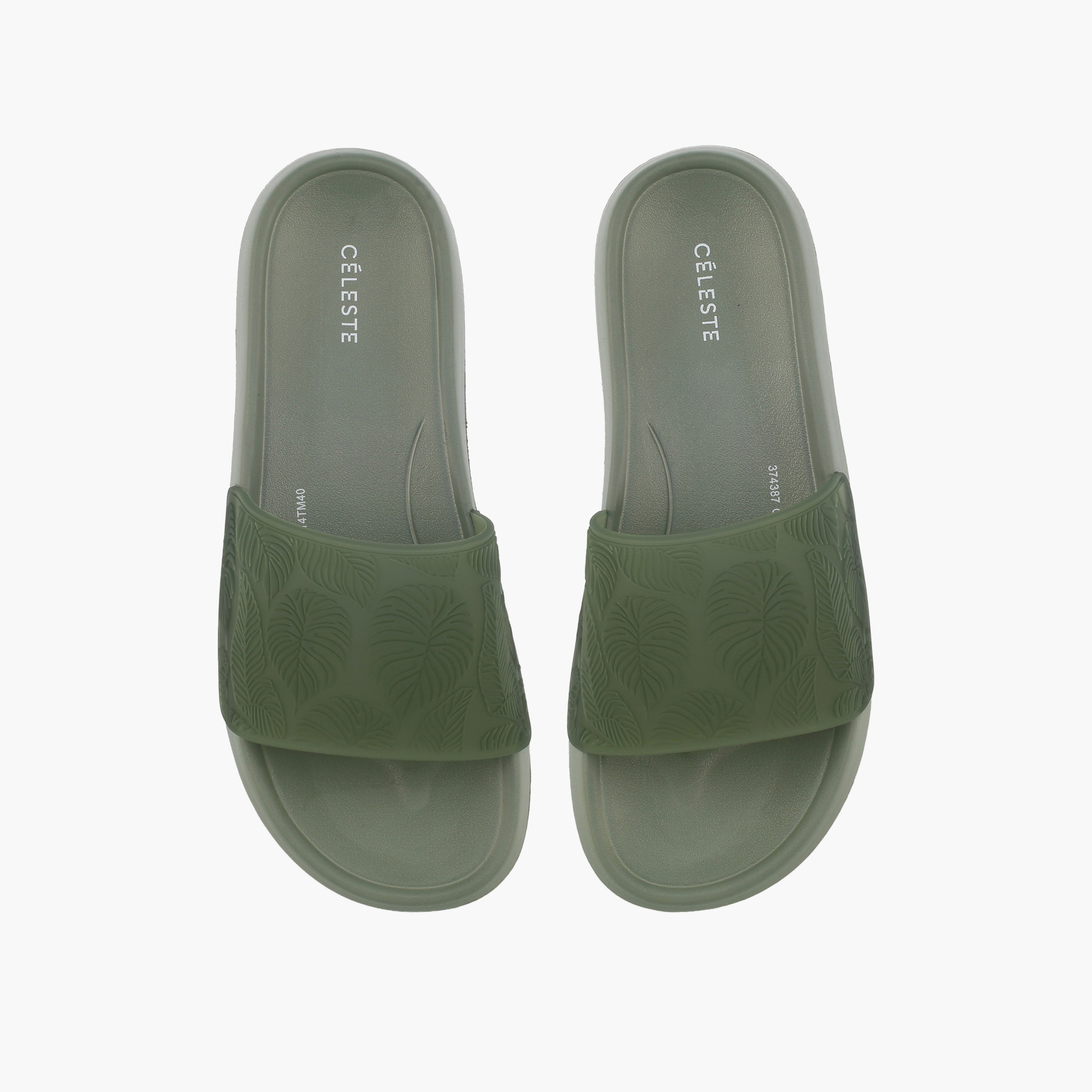 Celeste Women Leaf Textured Slides-women-shoes-flipflopsandslides-image-1