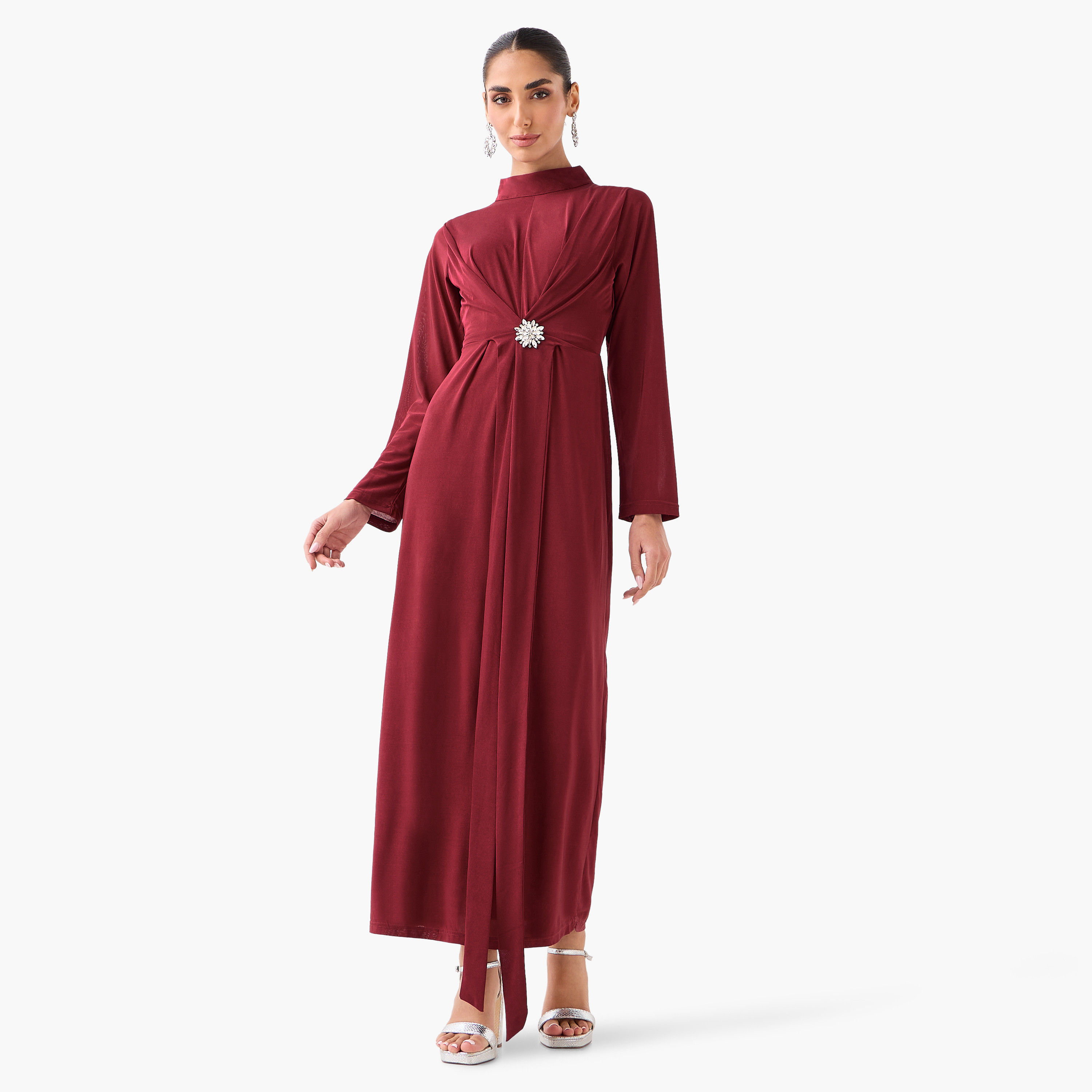 Golden Apple High Neck Sheath Women's Evening Maxi Dress-women-clothing-dresses-image-6