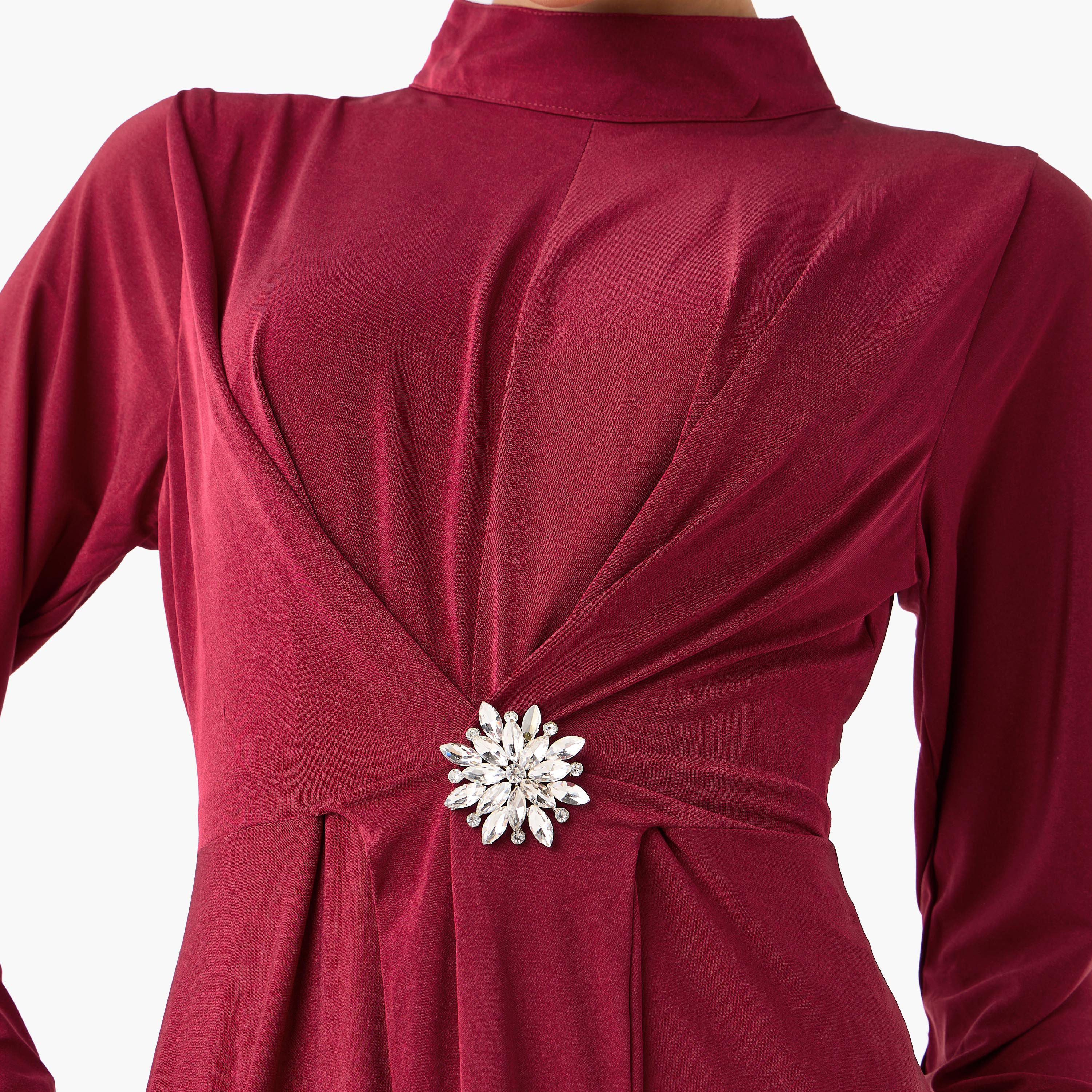 Golden Apple High Neck Sheath Women's Evening Maxi Dress-women-clothing-dresses-image-7