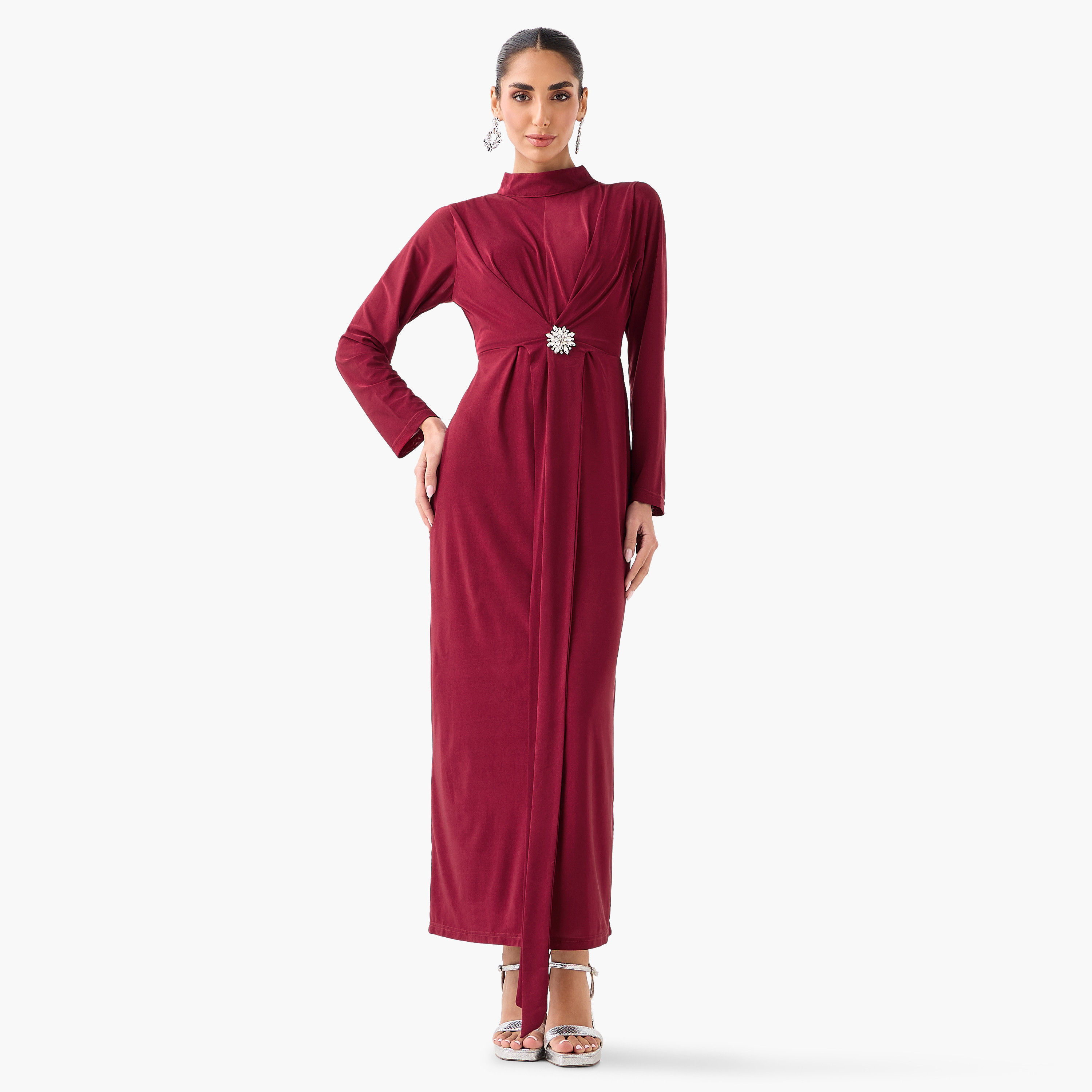 Golden Apple High Neck Sheath Women's Evening Maxi Dress-women-clothing-dresses-image-8