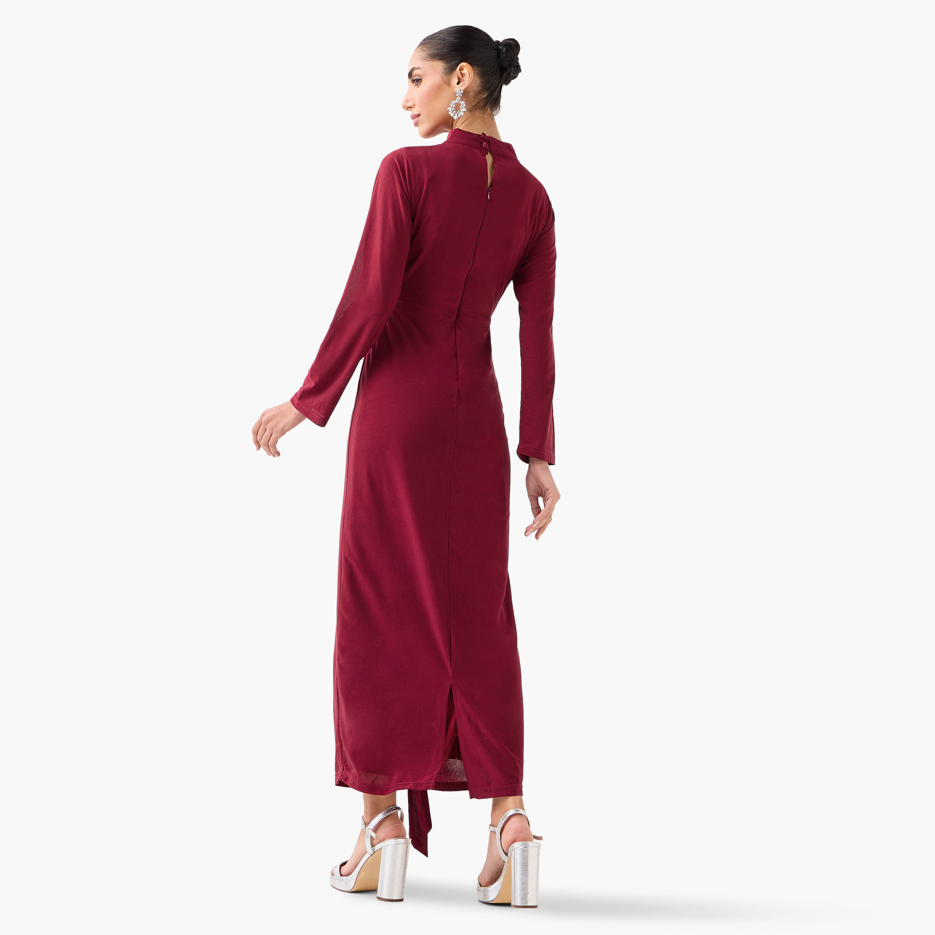 Golden Apple High Neck Sheath Women's Evening Maxi Dress-women-clothing-dresses-image-9