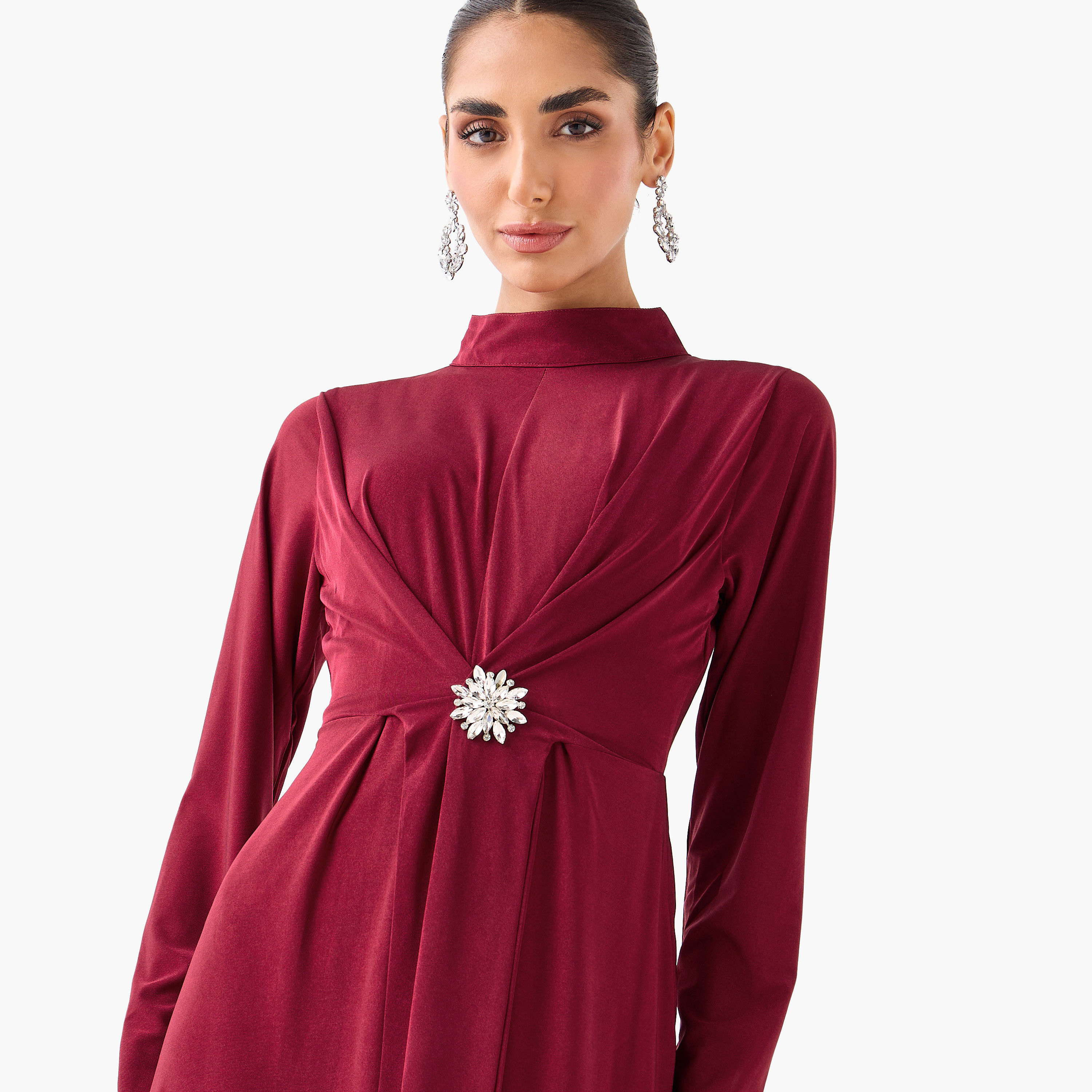Golden Apple High Neck Sheath Women's Evening Maxi Dress-women-clothing-dresses-image-10