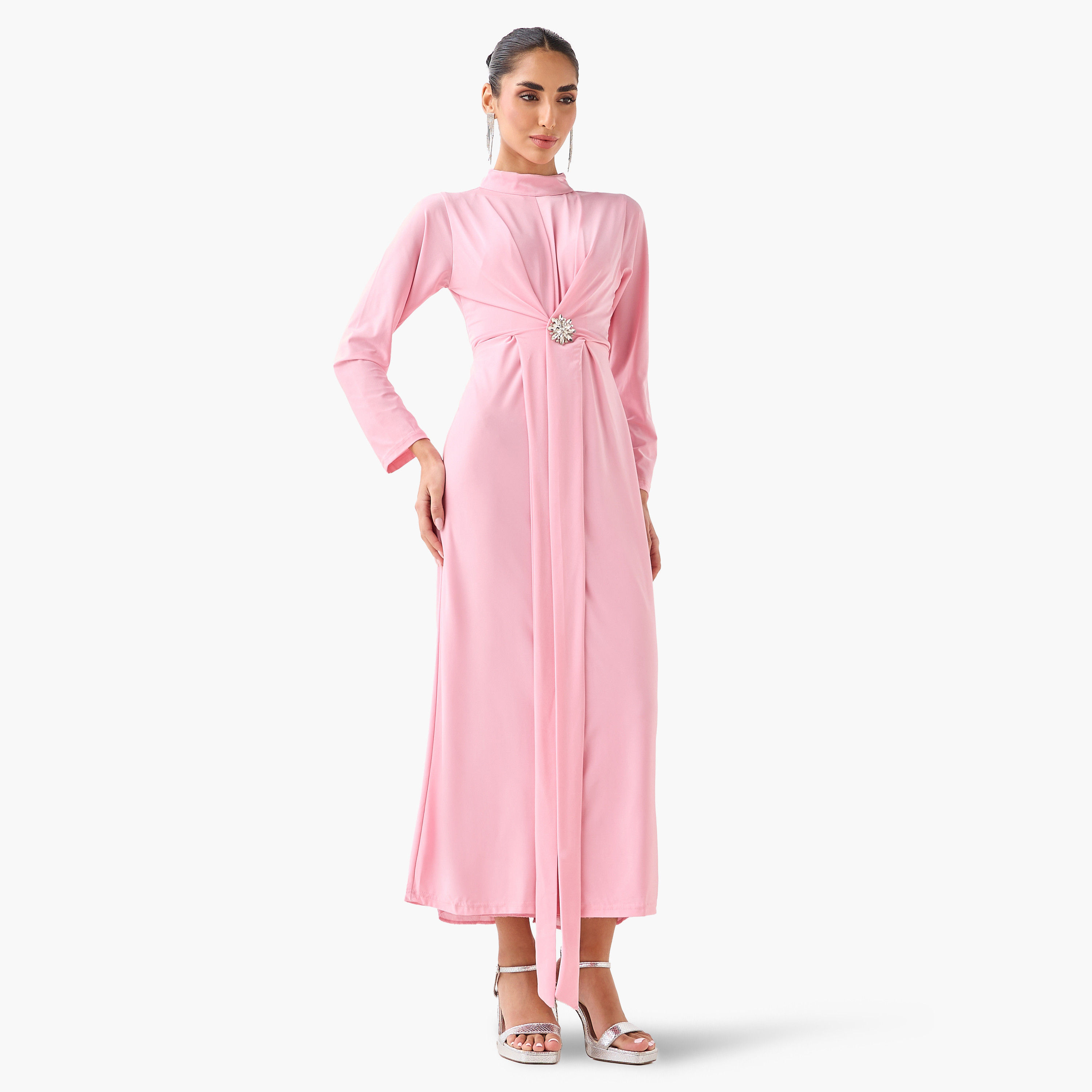 Golden Apple High Neck Sheath Women's Evening Maxi Dress-women-clothing-dresses-image-11