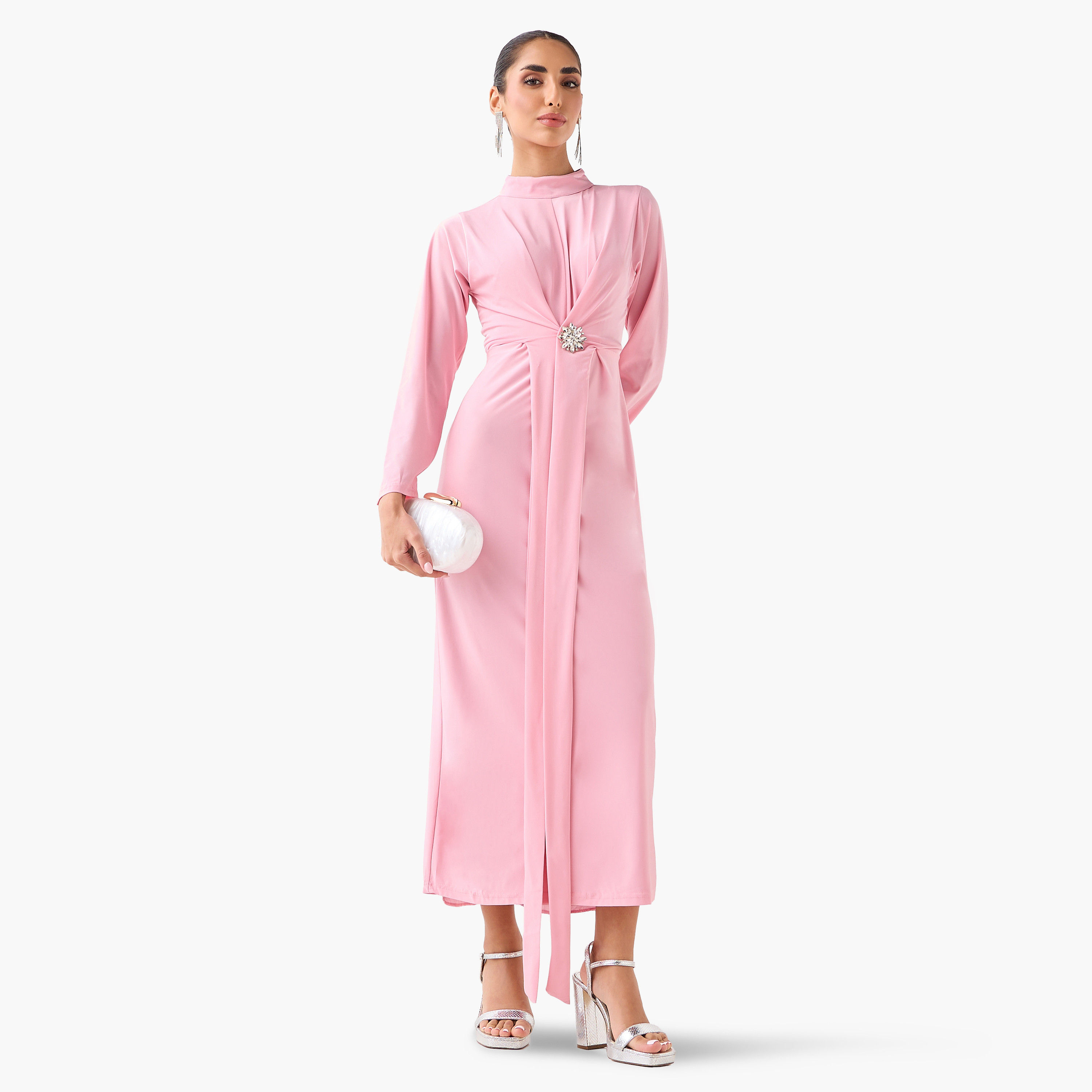 Golden Apple High Neck Sheath Women's Evening Maxi Dress-women-clothing-dresses-image-13