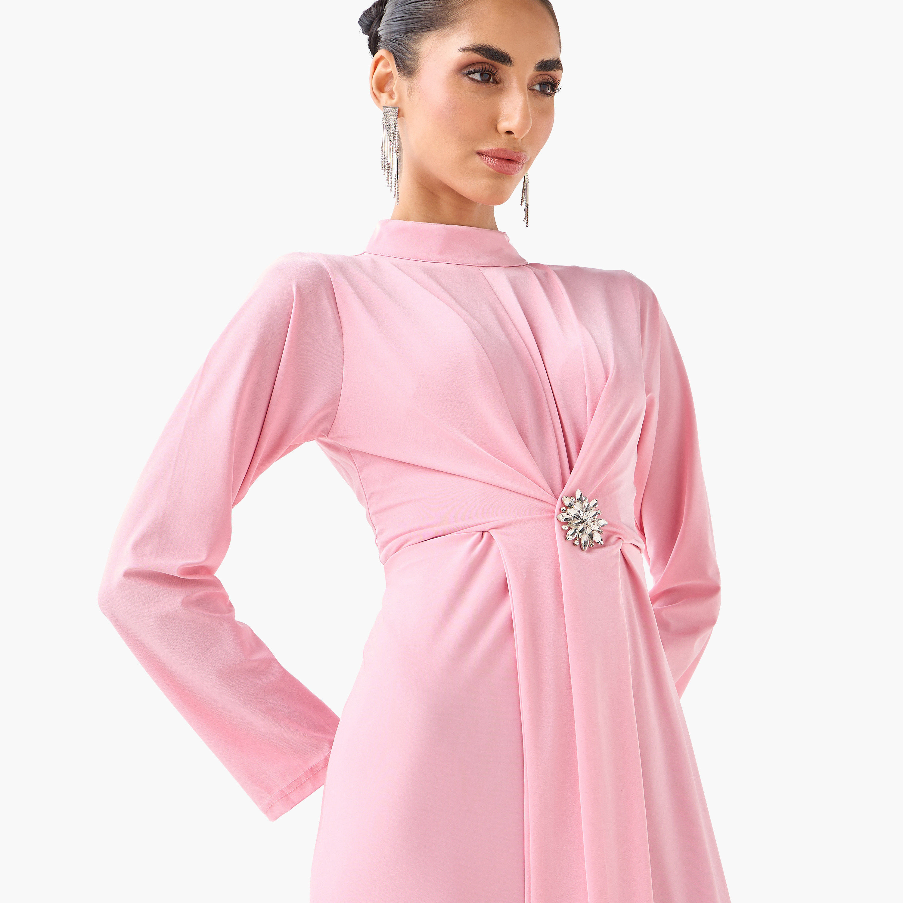 Golden Apple High Neck Sheath Women's Evening Maxi Dress-women-clothing-dresses-image-15
